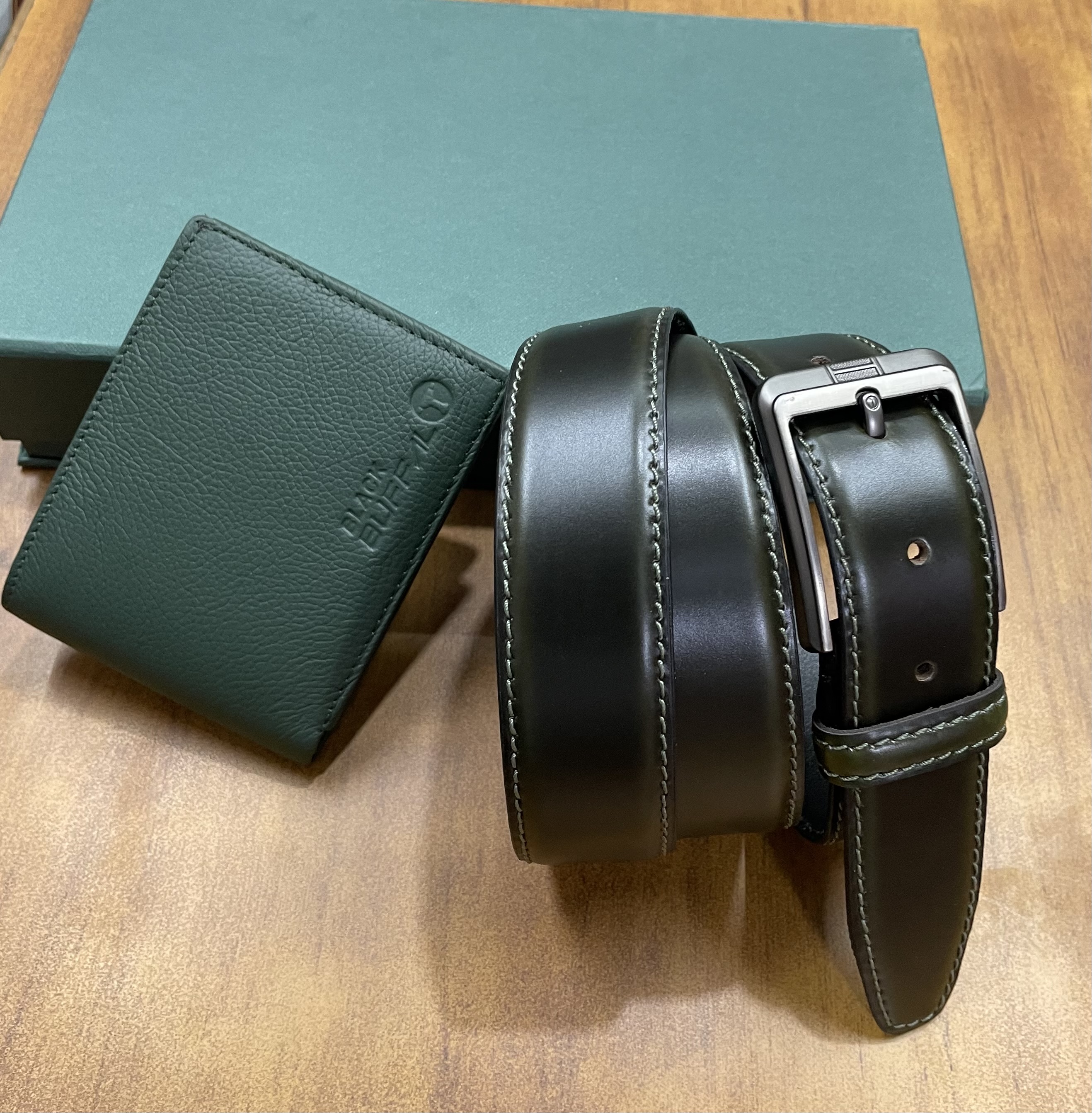 Primebelt - Belt and Wallet Bottle Green Combo