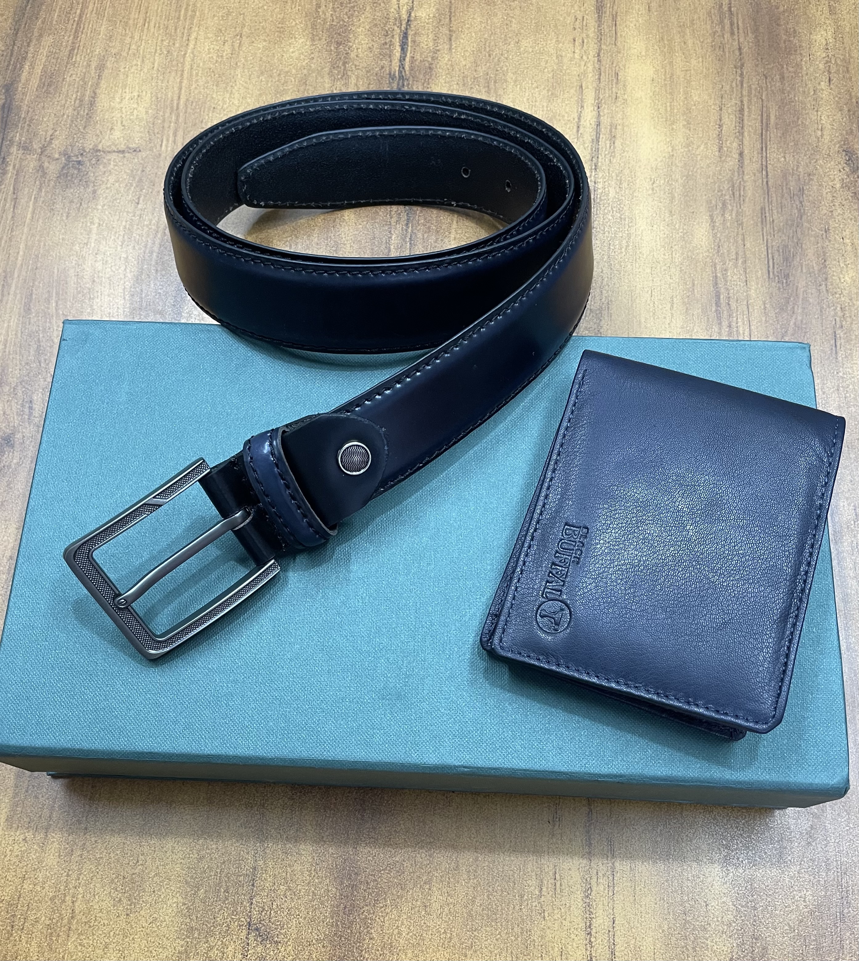 Primebelt - Belt and Wallet Dark Blue Combo
