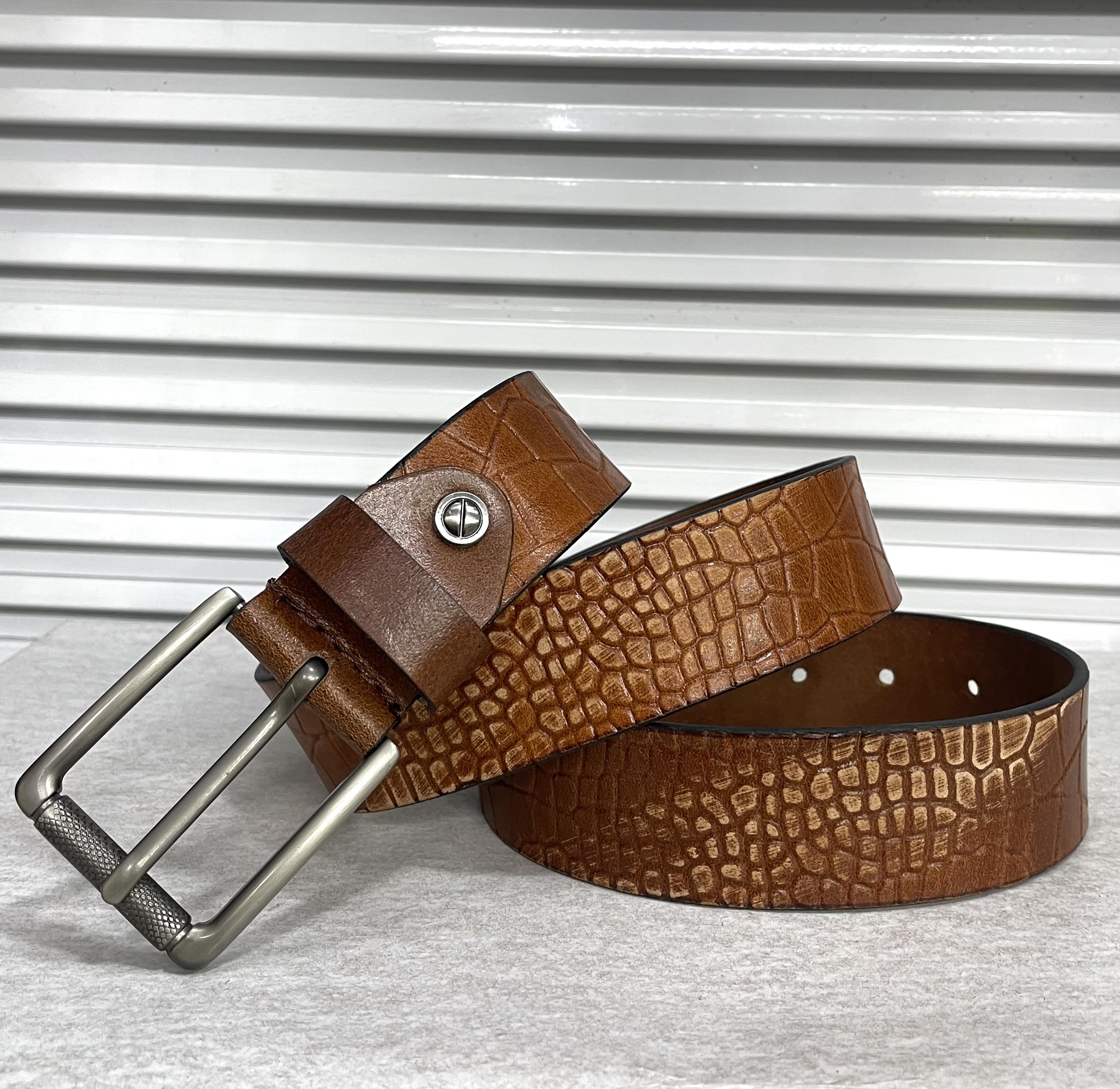 Primebelt - Croco Washer Tan 