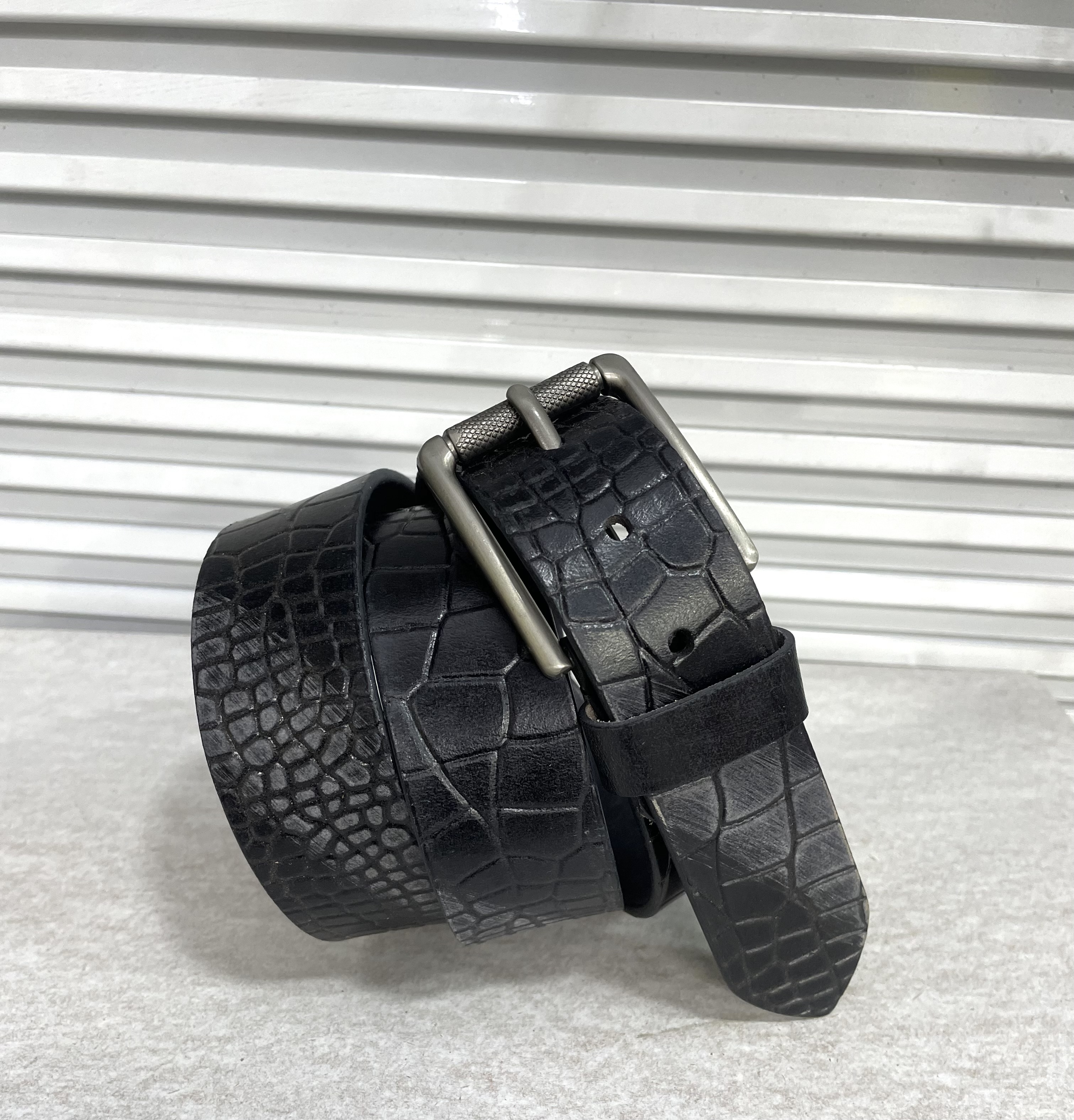 Primebelt - Croco Washer Black