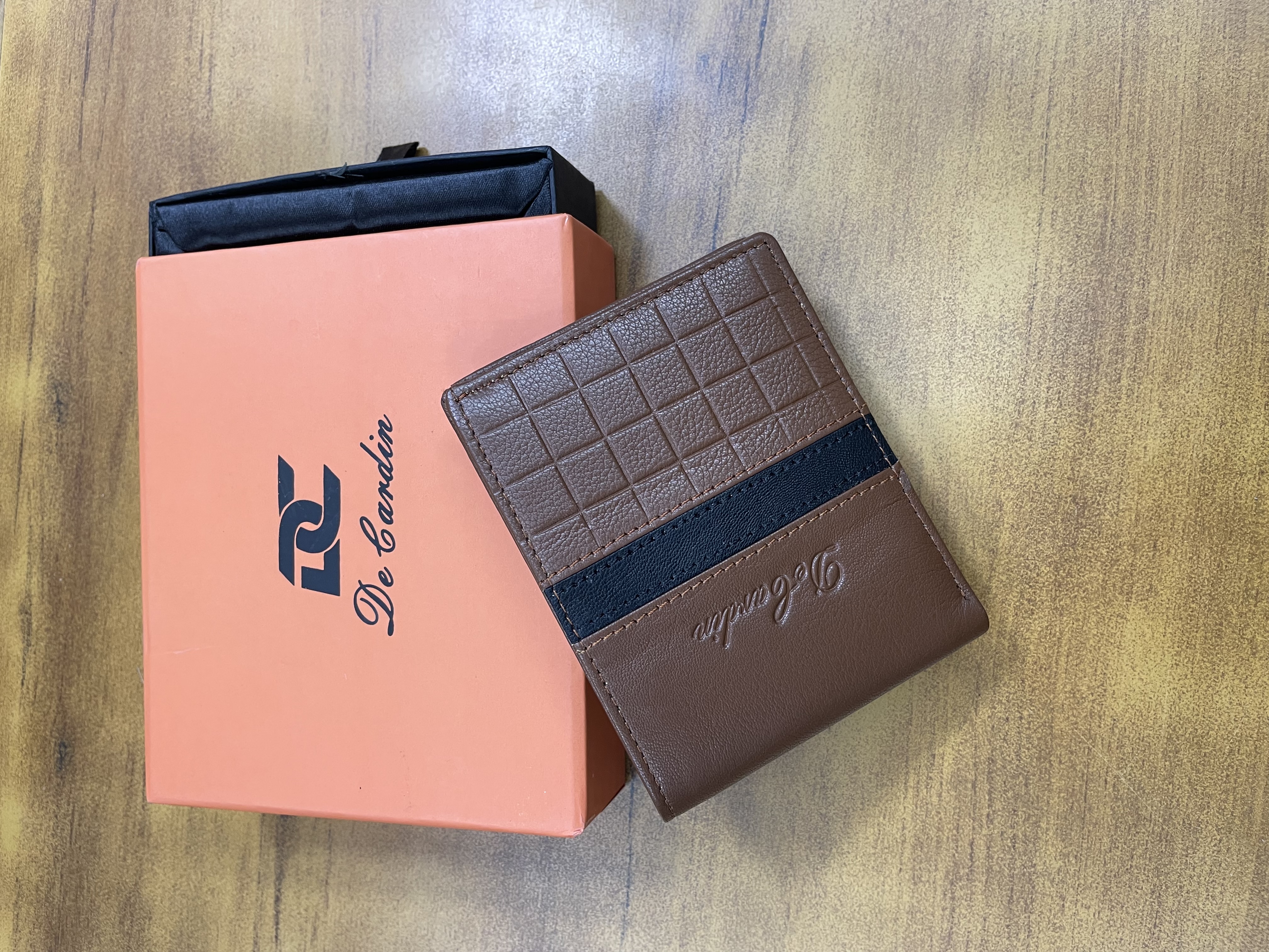 Primebelt - Decardin Tan Checked Wallet
