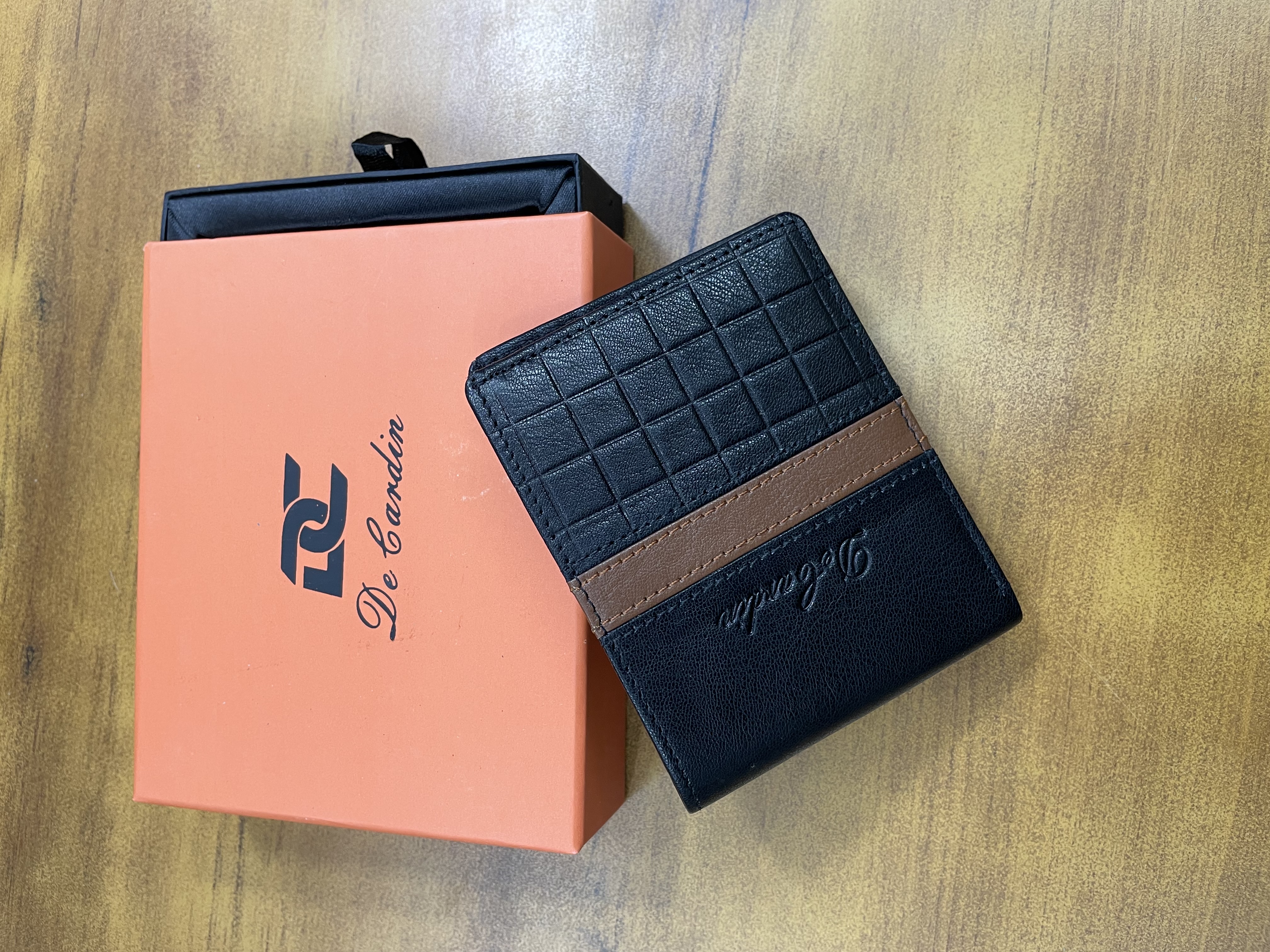 Primebelt - Decardin Black Checked Wallet
