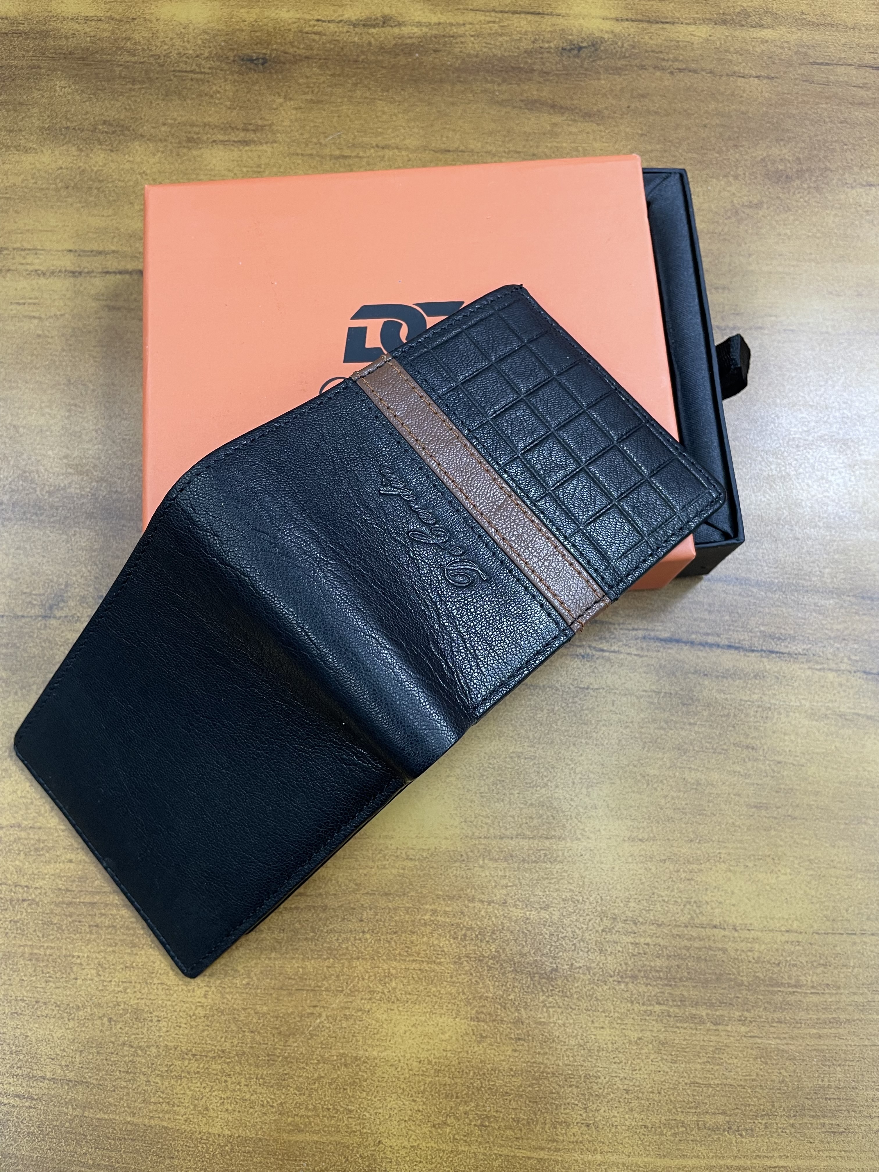 Primebelt - Decardin Black Checked Wallet