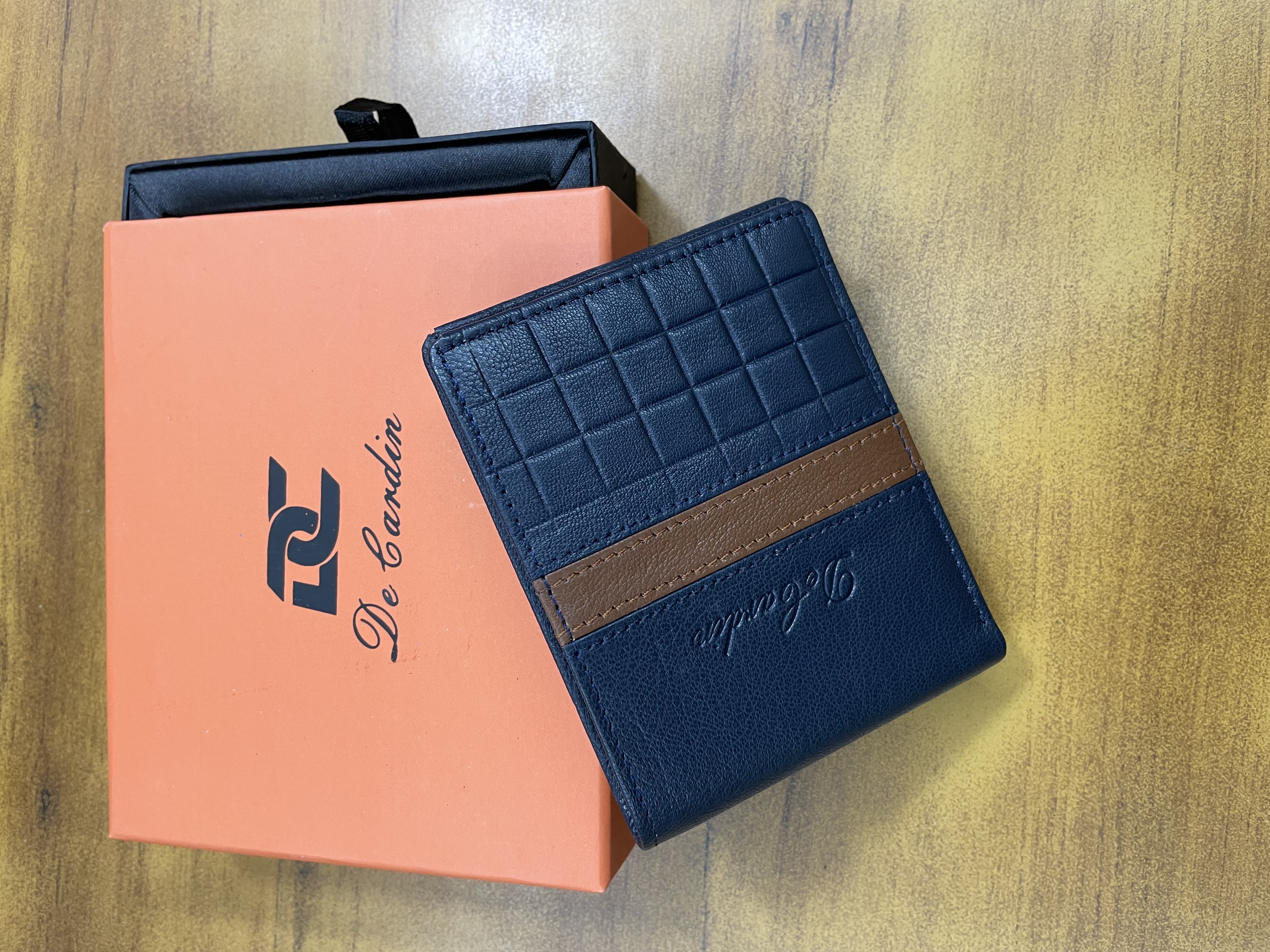 Primebelt - Decardin Blue Checked Wallet