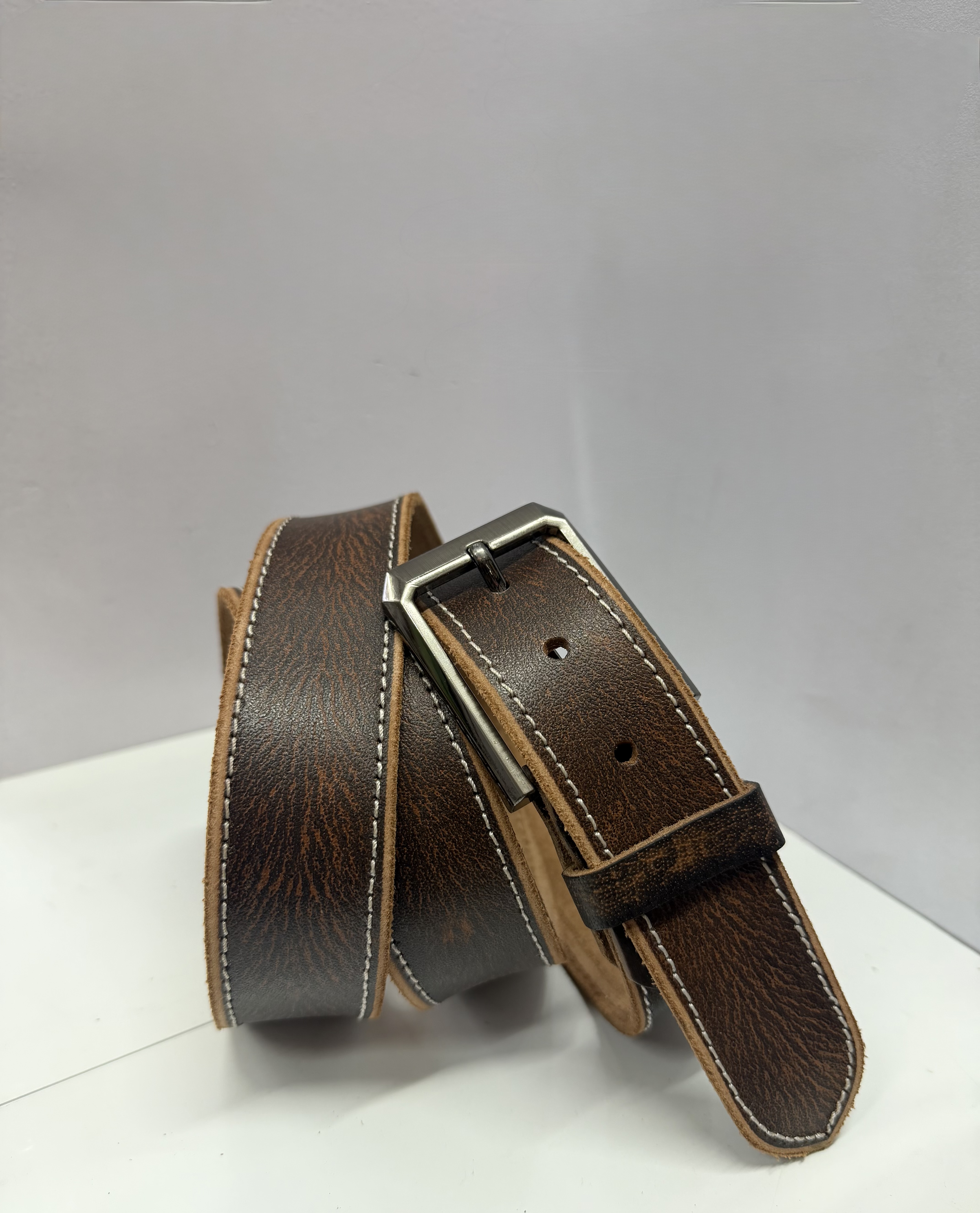 Primebelt - Stitched Maroon Casual Belt 