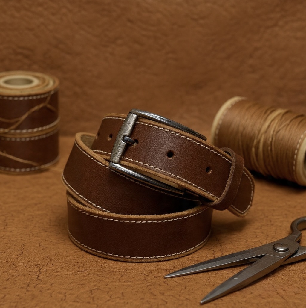 Primebelt - Stitched Brown Casual Belt 