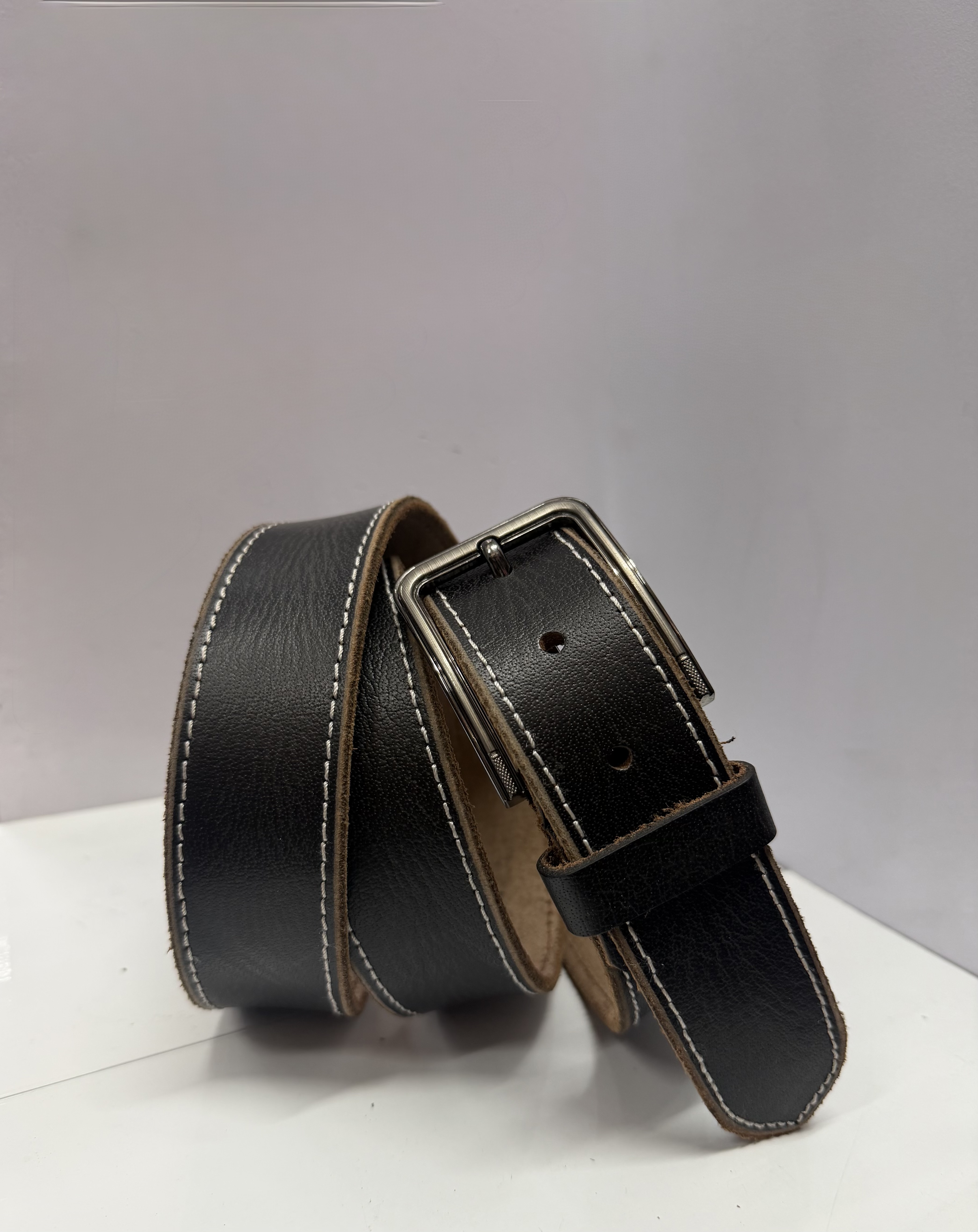 Primebelt - Stitched Black Casual Belt 