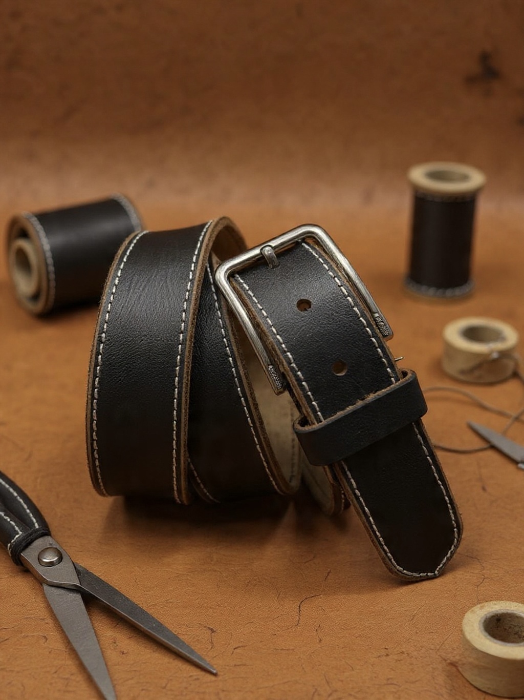 Primebelt - Stitched Black Casual Belt 
