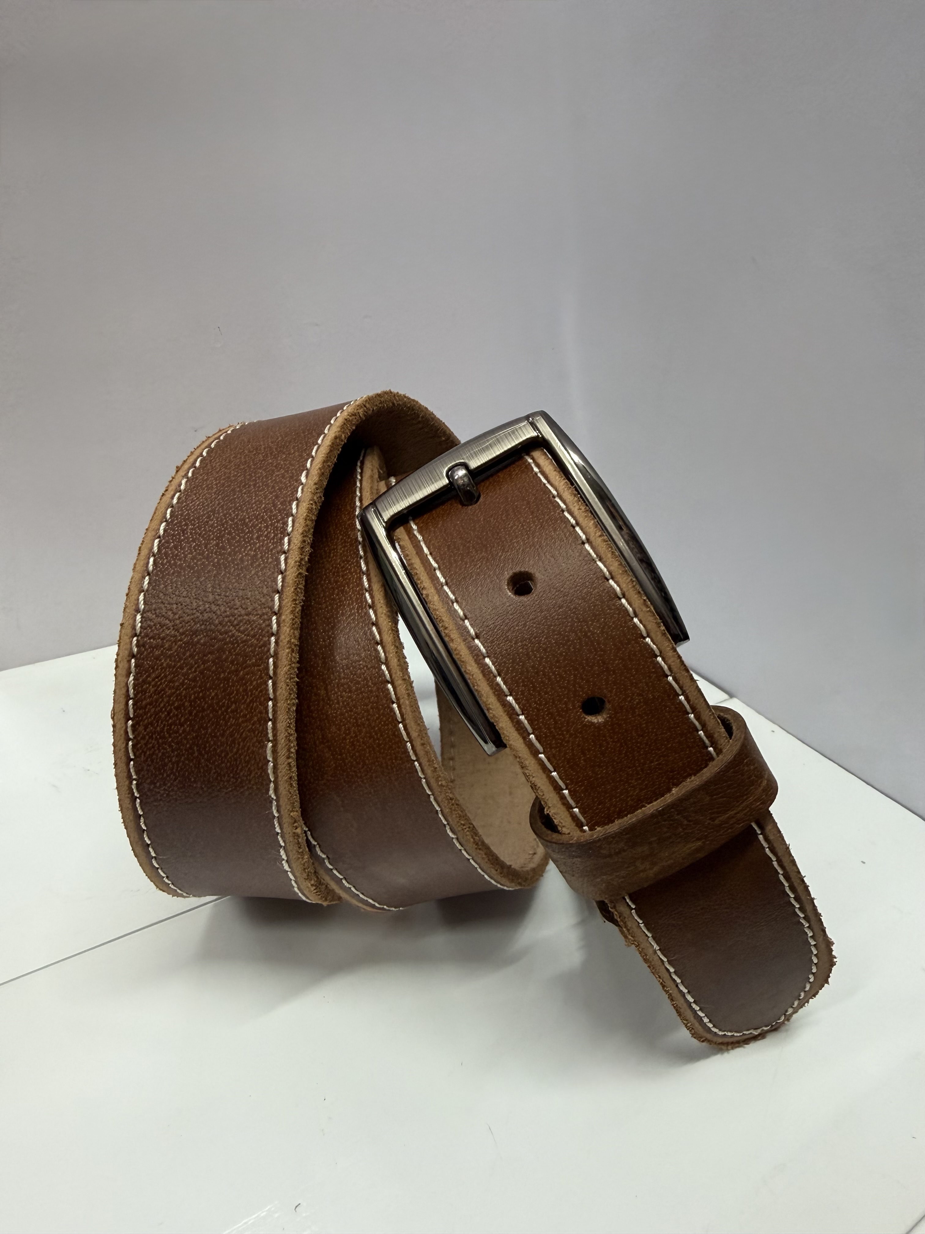 Primebelt - Stitched Brown Casual Belt 