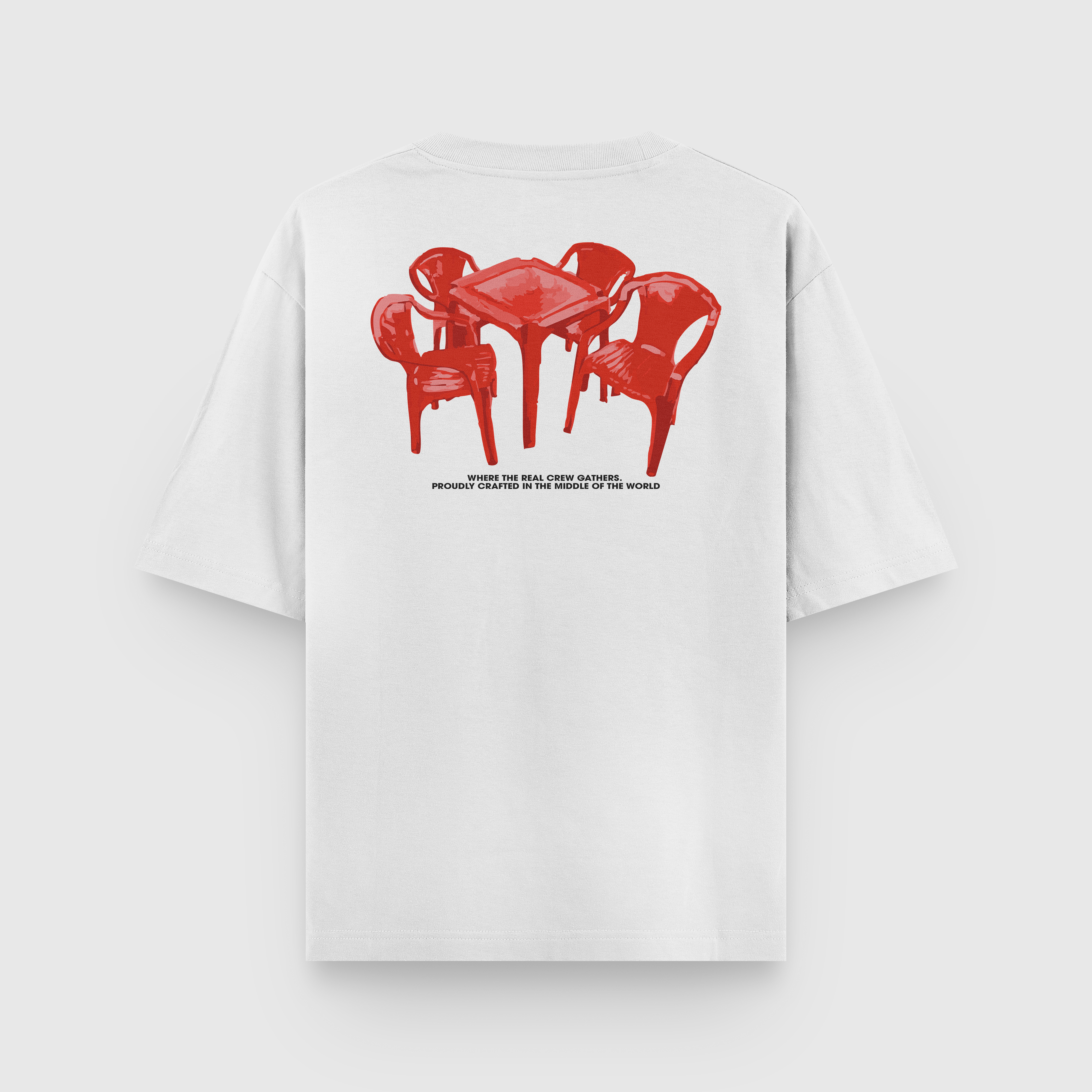 CAMISETA 'RED TABLE' BLANCA