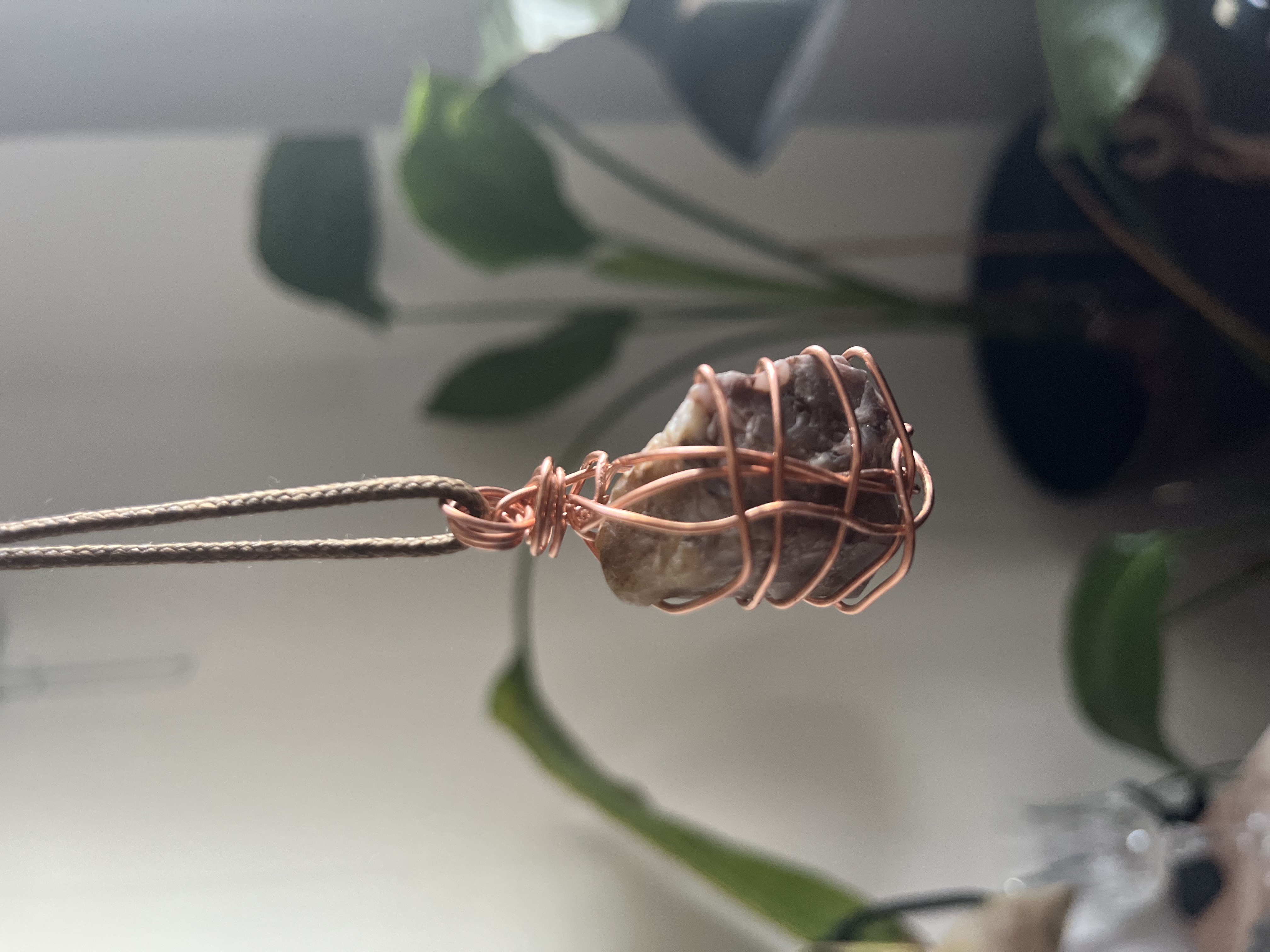 Light Carnelian Agate (Copper Wrapped)