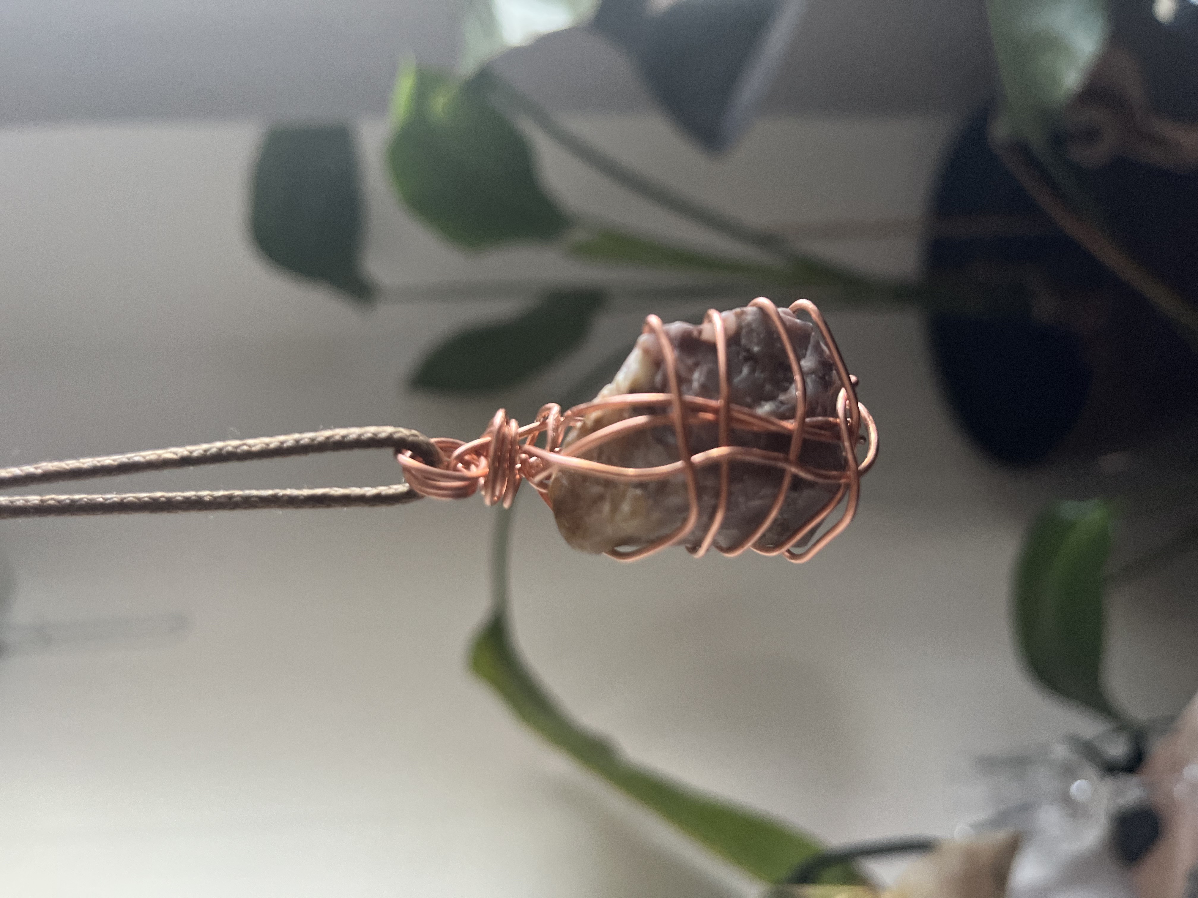 Light Carnelian Agate (Copper Wrapped)