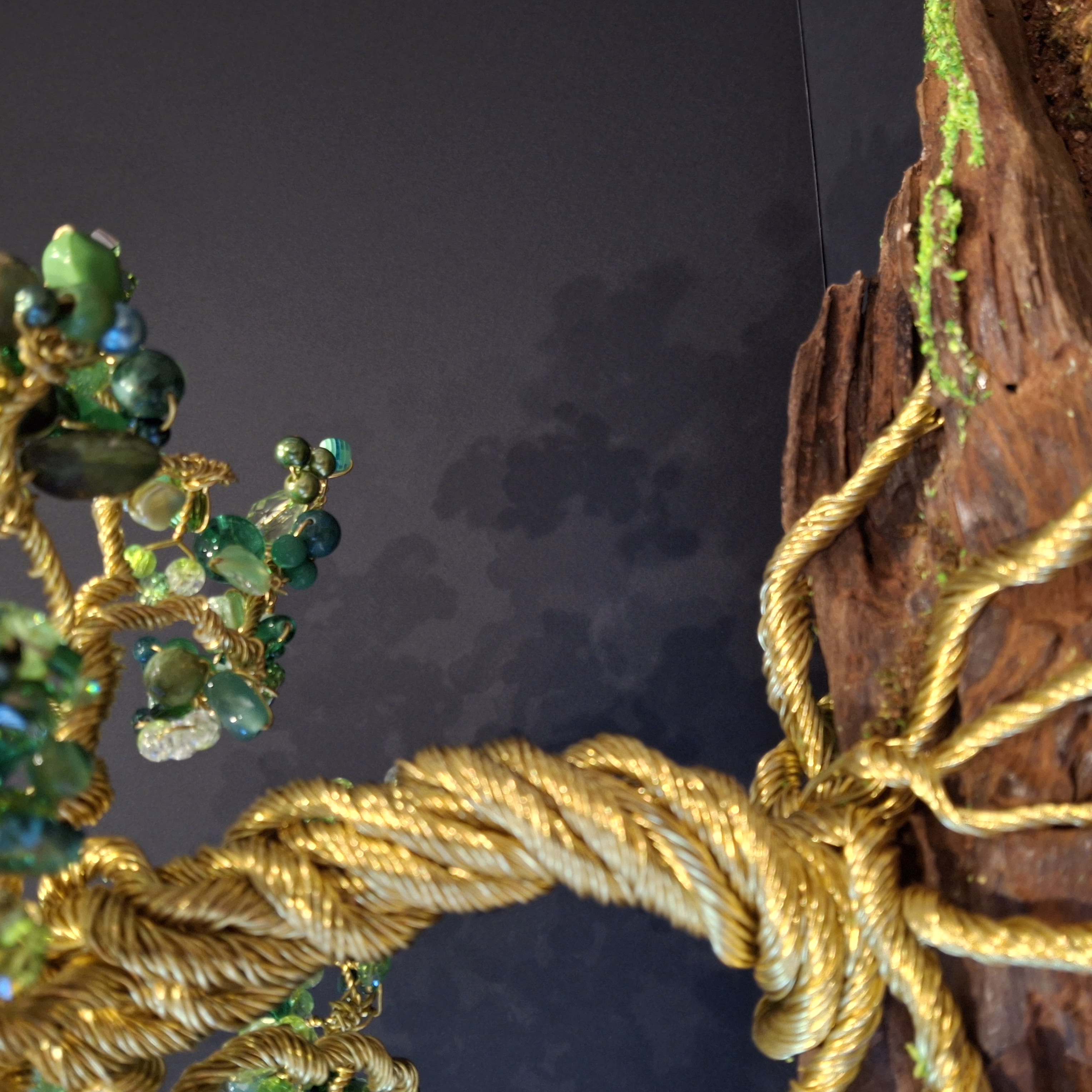 Extra Large Wire Bonsai Tree with Glass beads