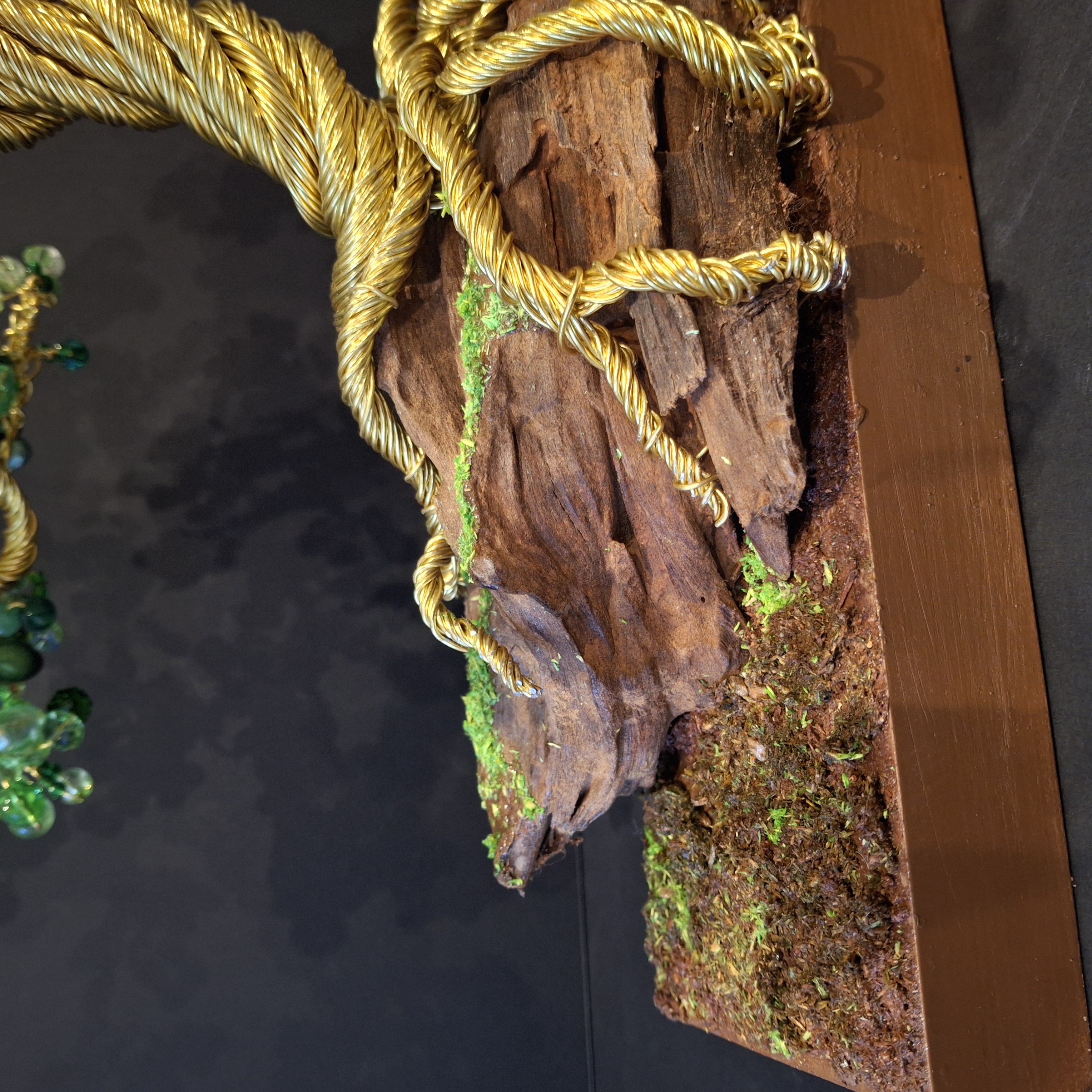 Extra Large Wire Bonsai Tree with Glass beads