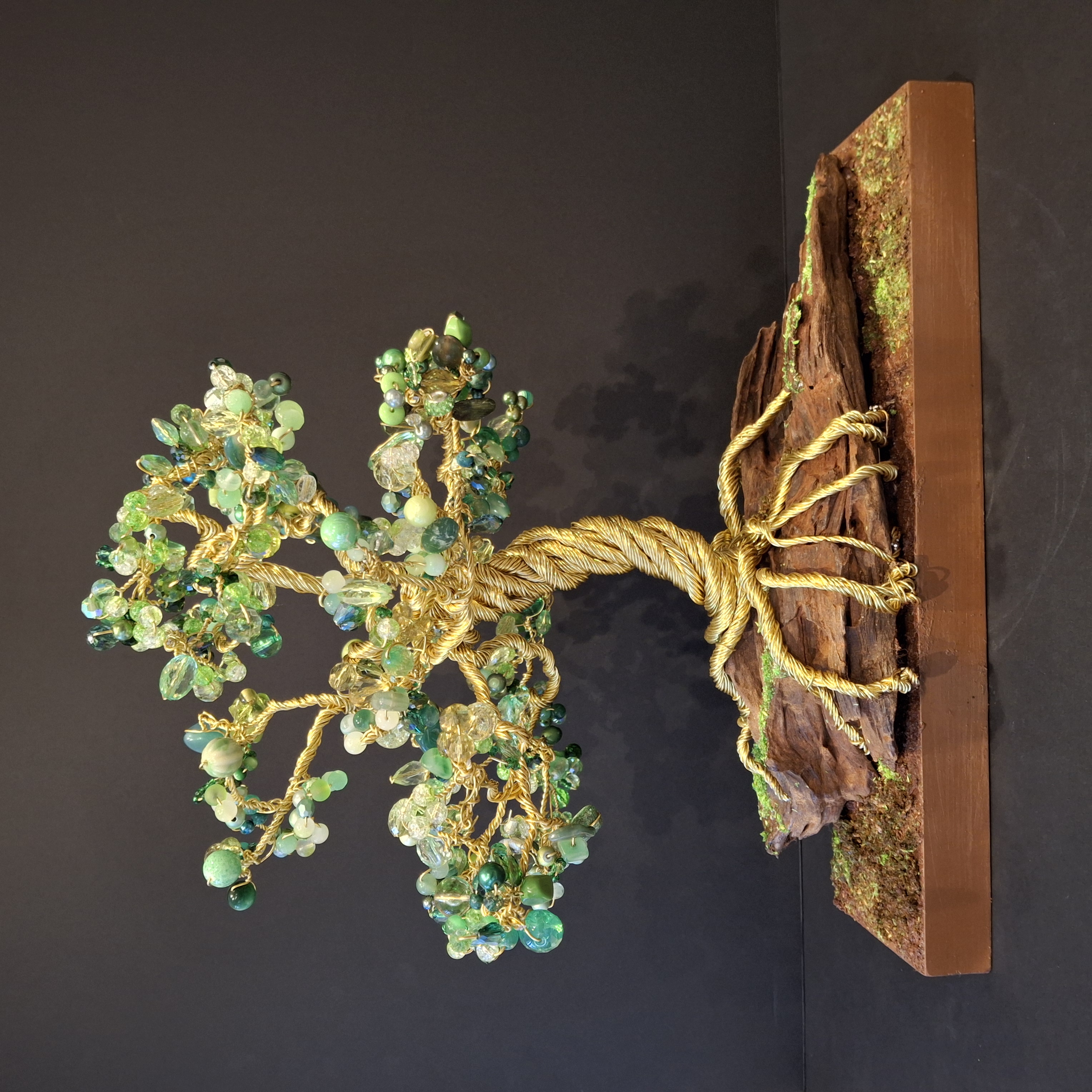 Extra Large Wire Bonsai Tree with Glass beads