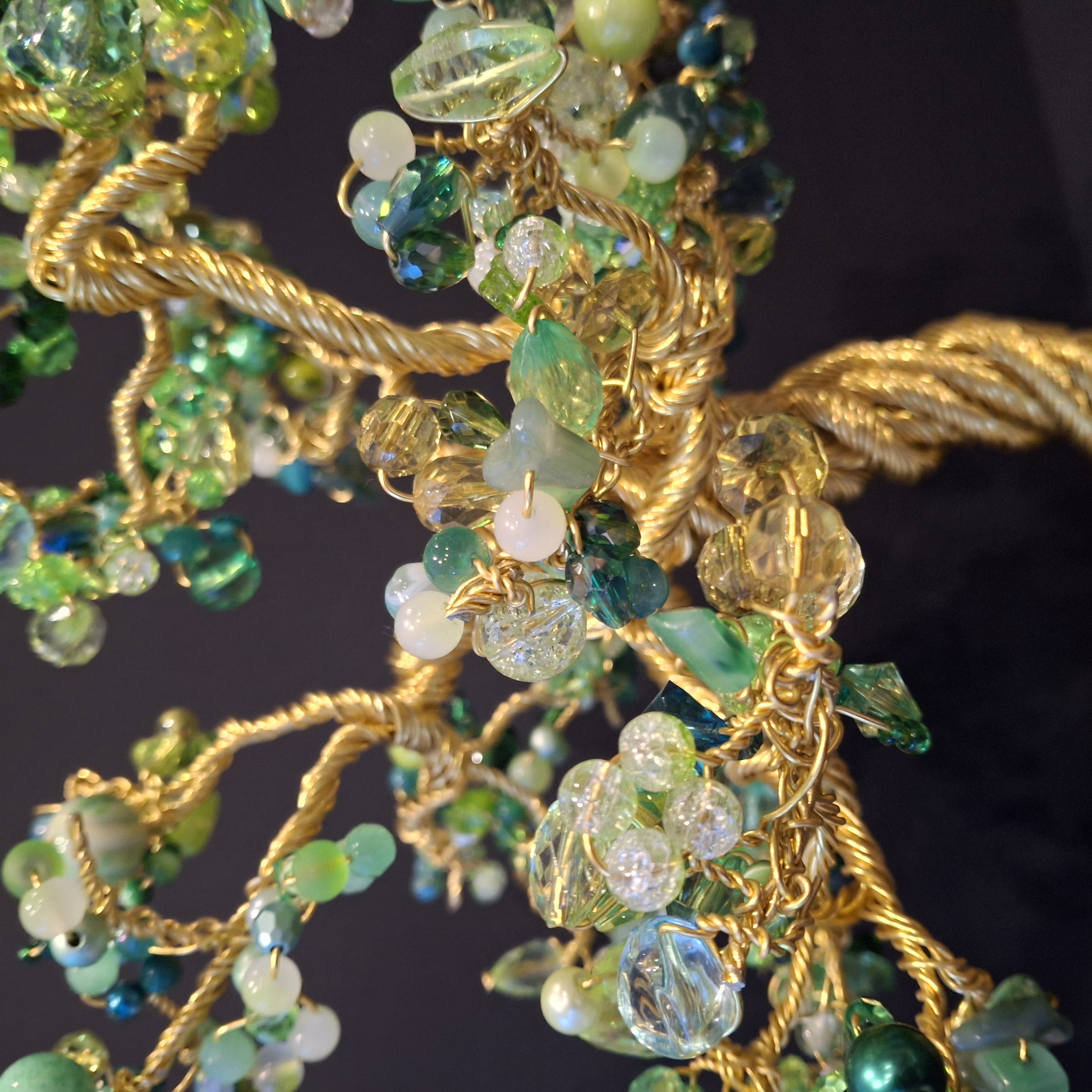 Extra Large Wire Bonsai Tree with Glass beads