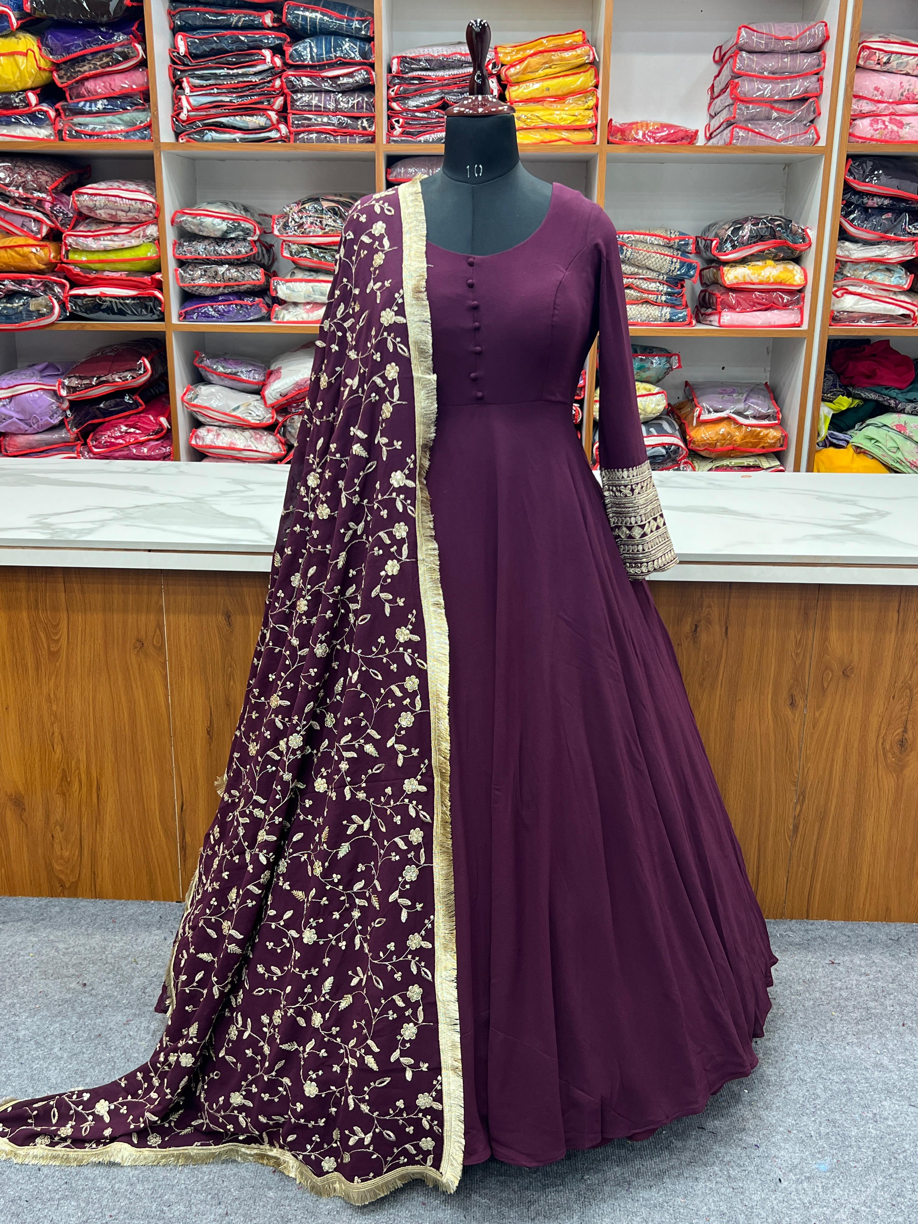 Fully Stitched Anarkali - Georgette