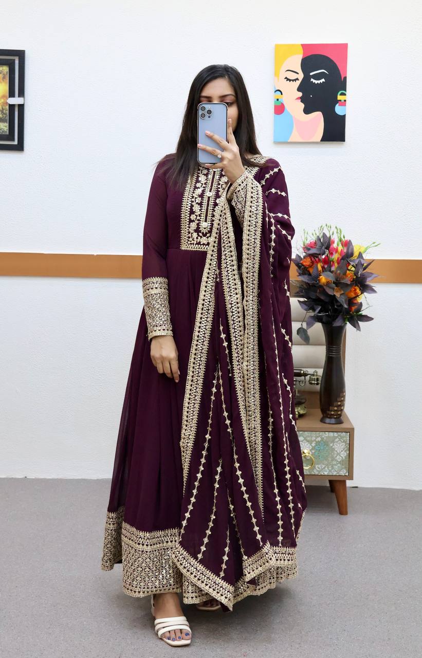 Fully Stitched Anarkali - Georgette