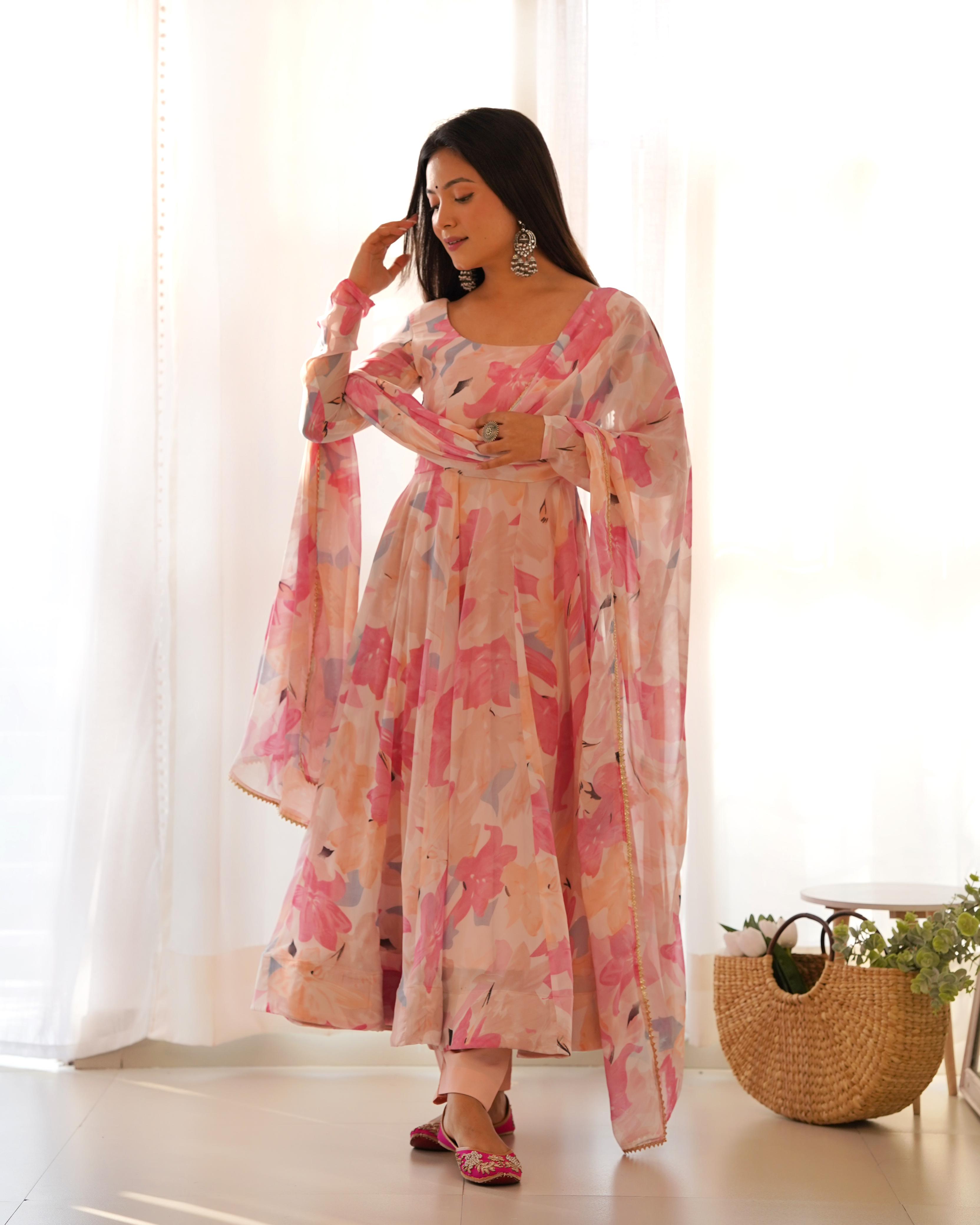 Fully Stitched Anarkali - Organza