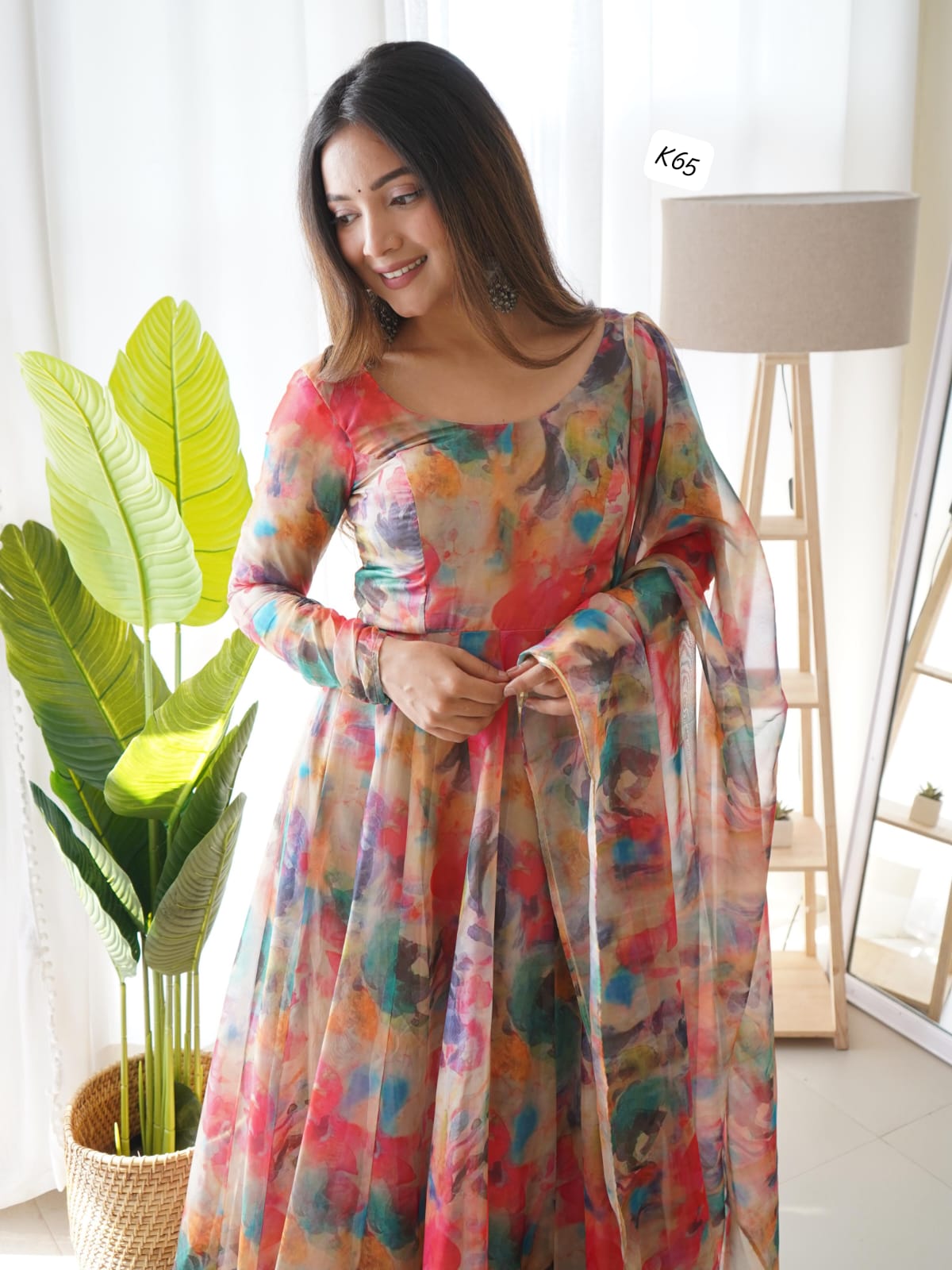 Fully Stitched Anarkali - Organza