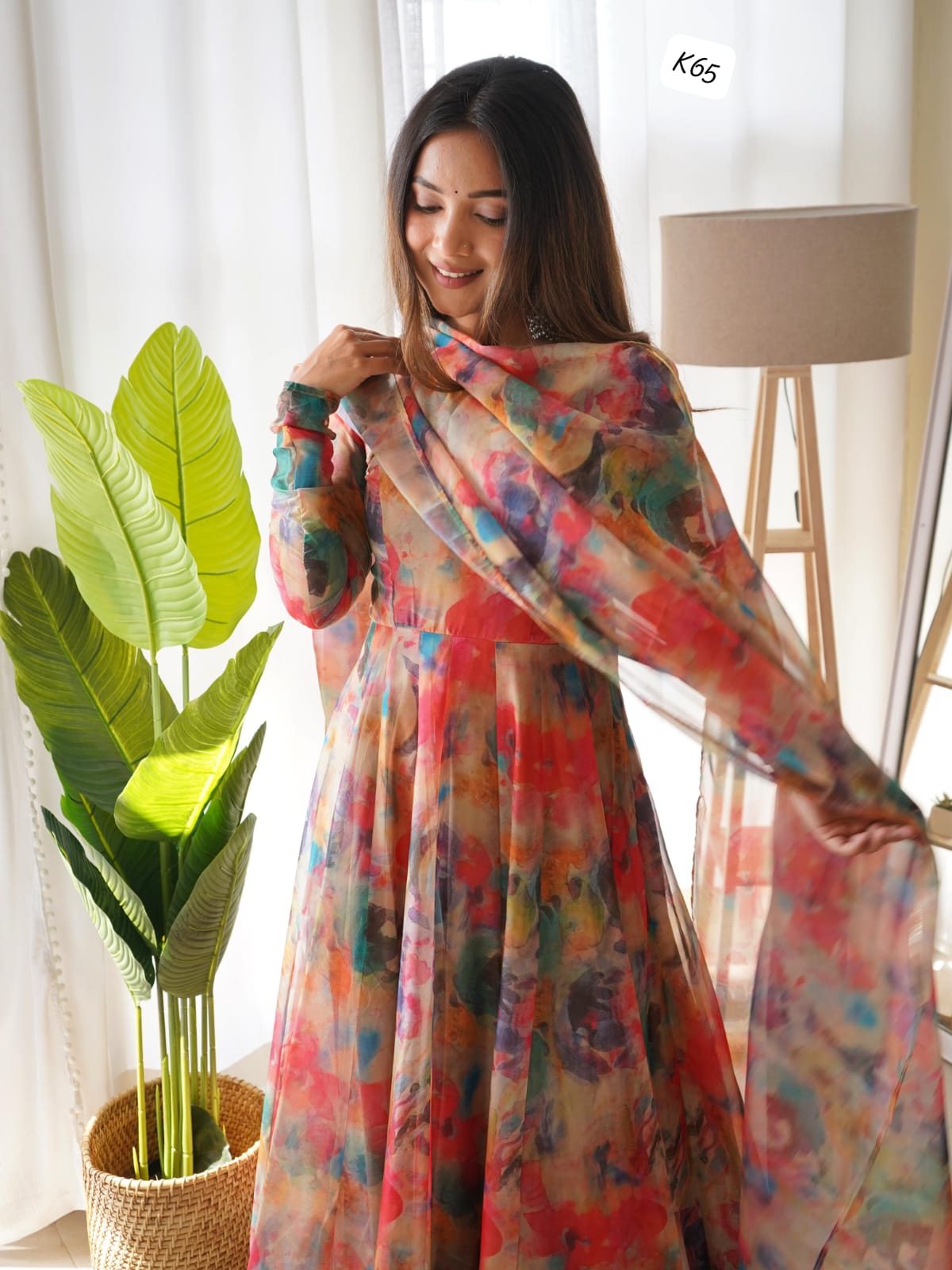 Fully Stitched Anarkali - Organza