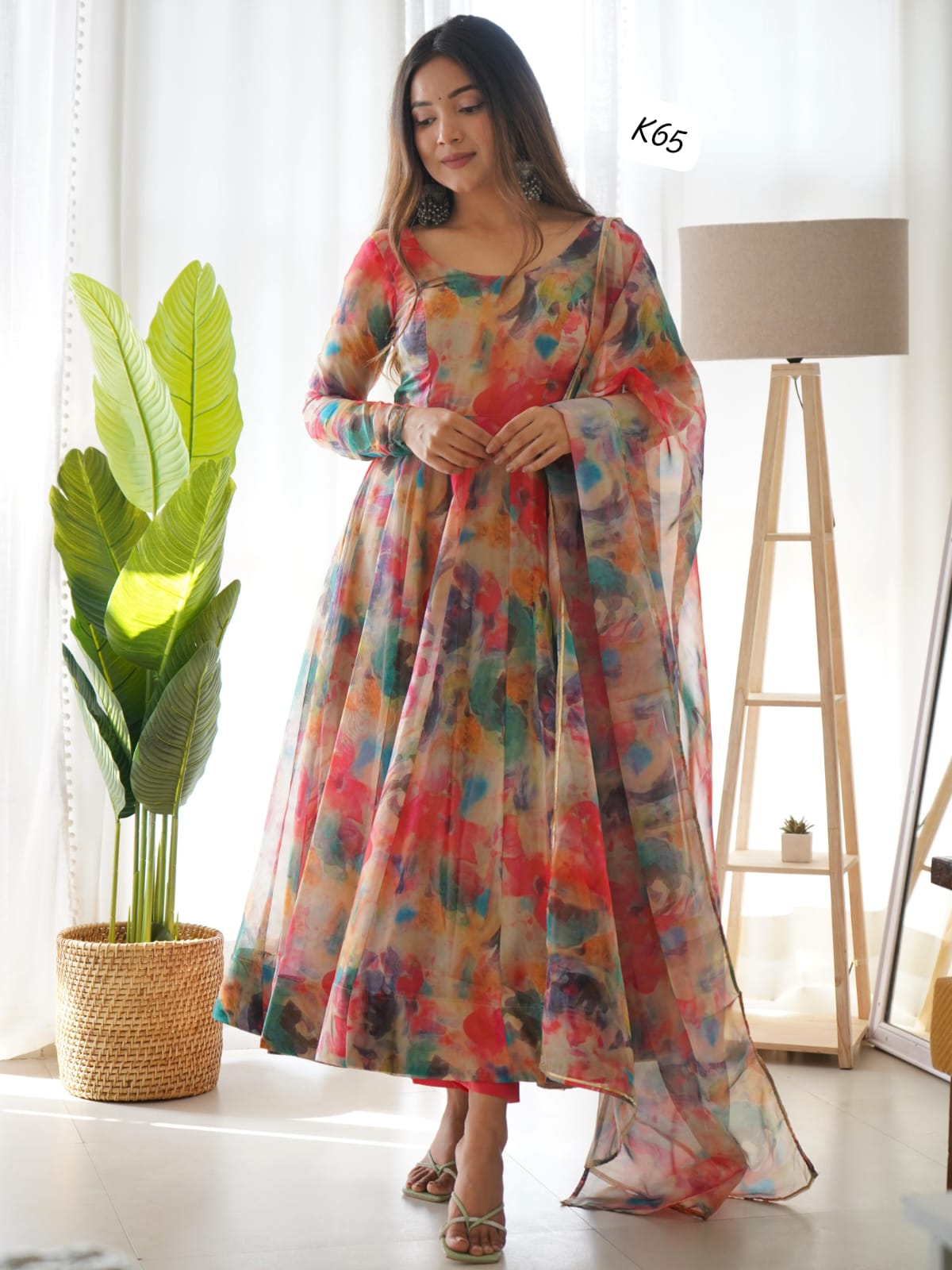 Fully Stitched Anarkali - Organza