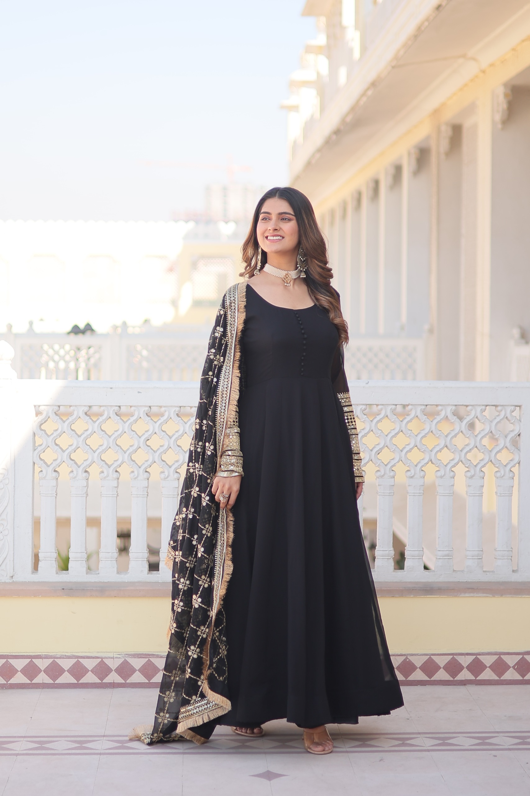 Fully Stitched Anarkali - Georgette