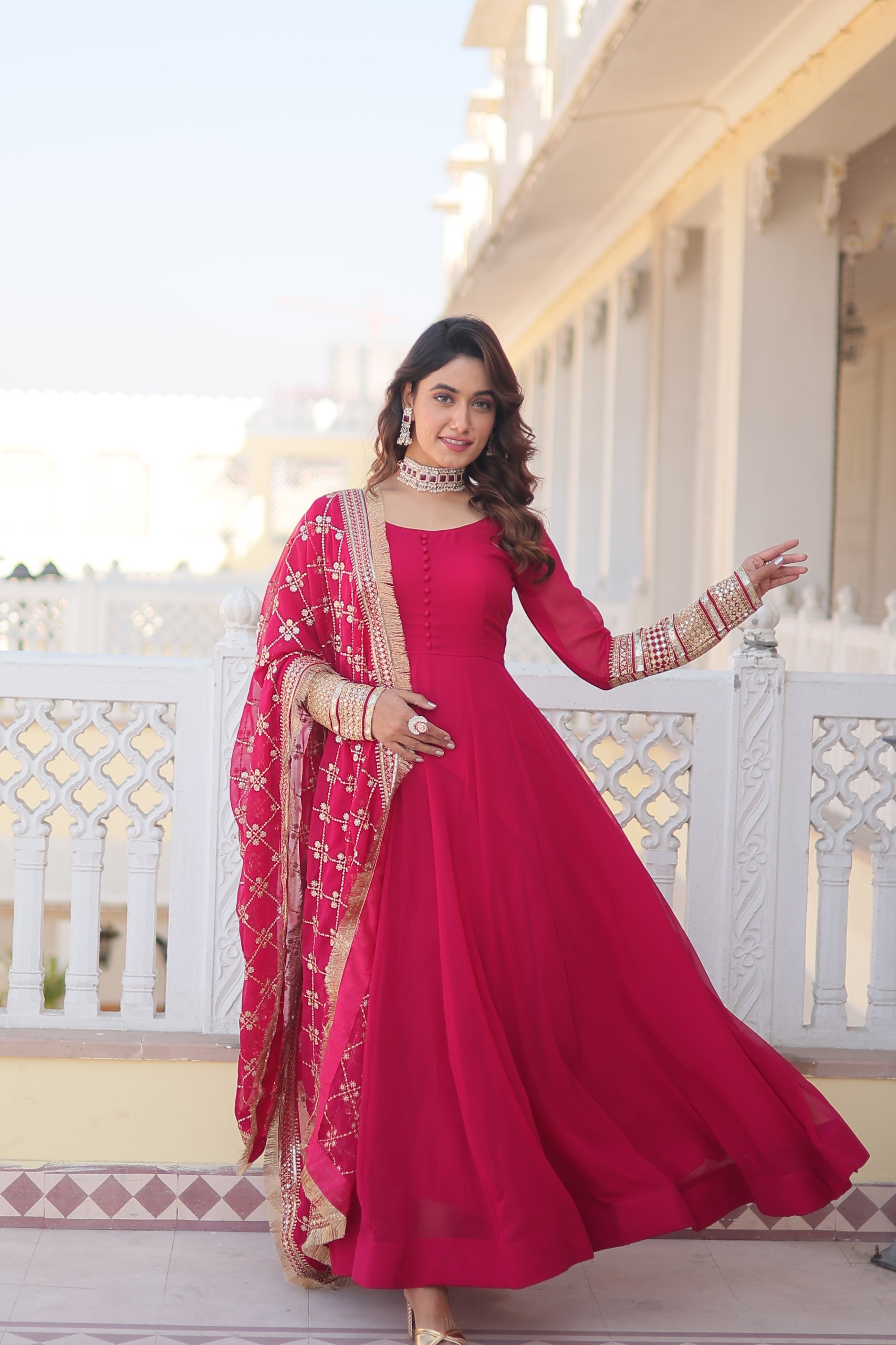 Fully Stitched Anarkali - Georgette