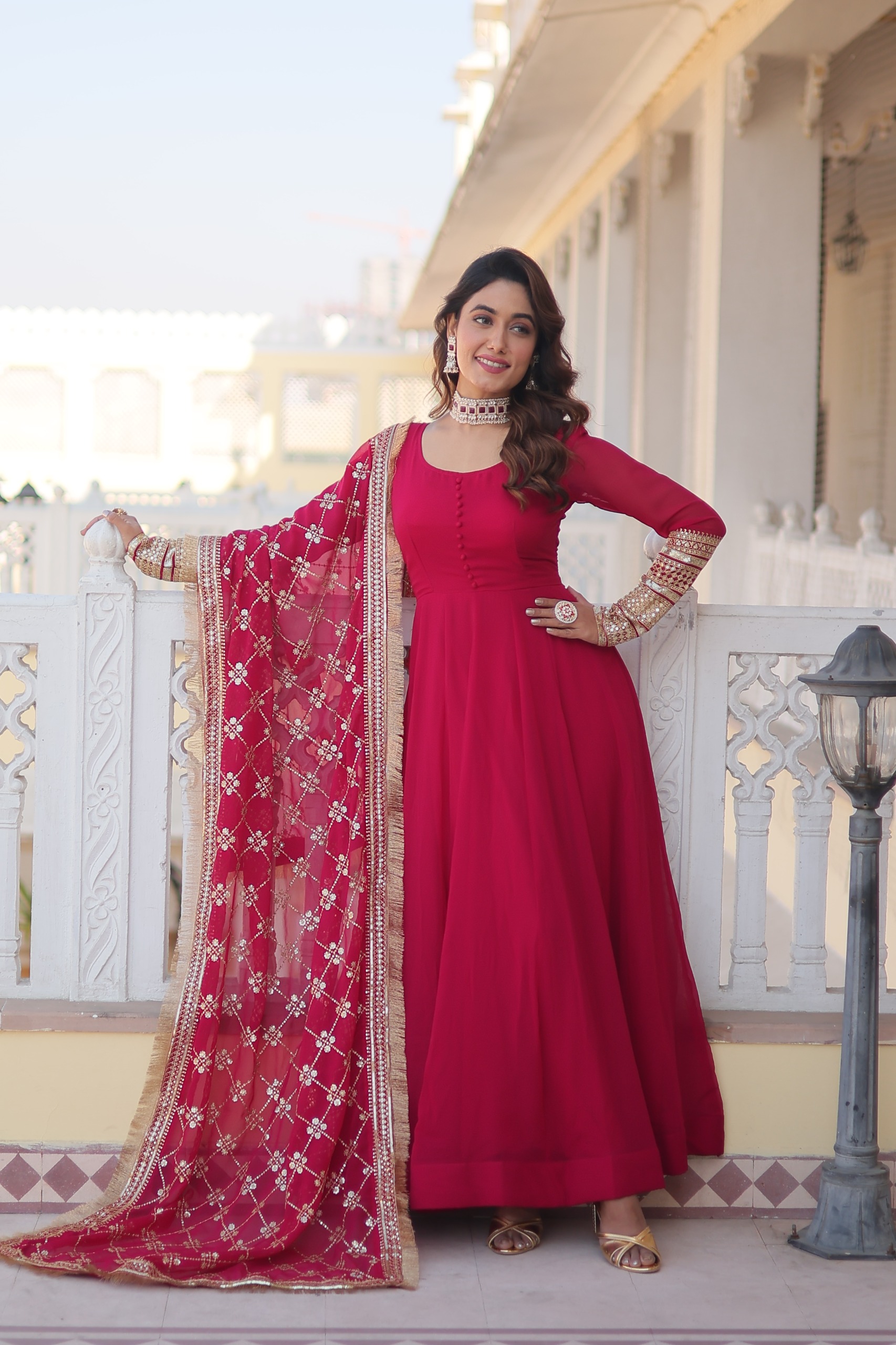 Fully Stitched Anarkali - Georgette