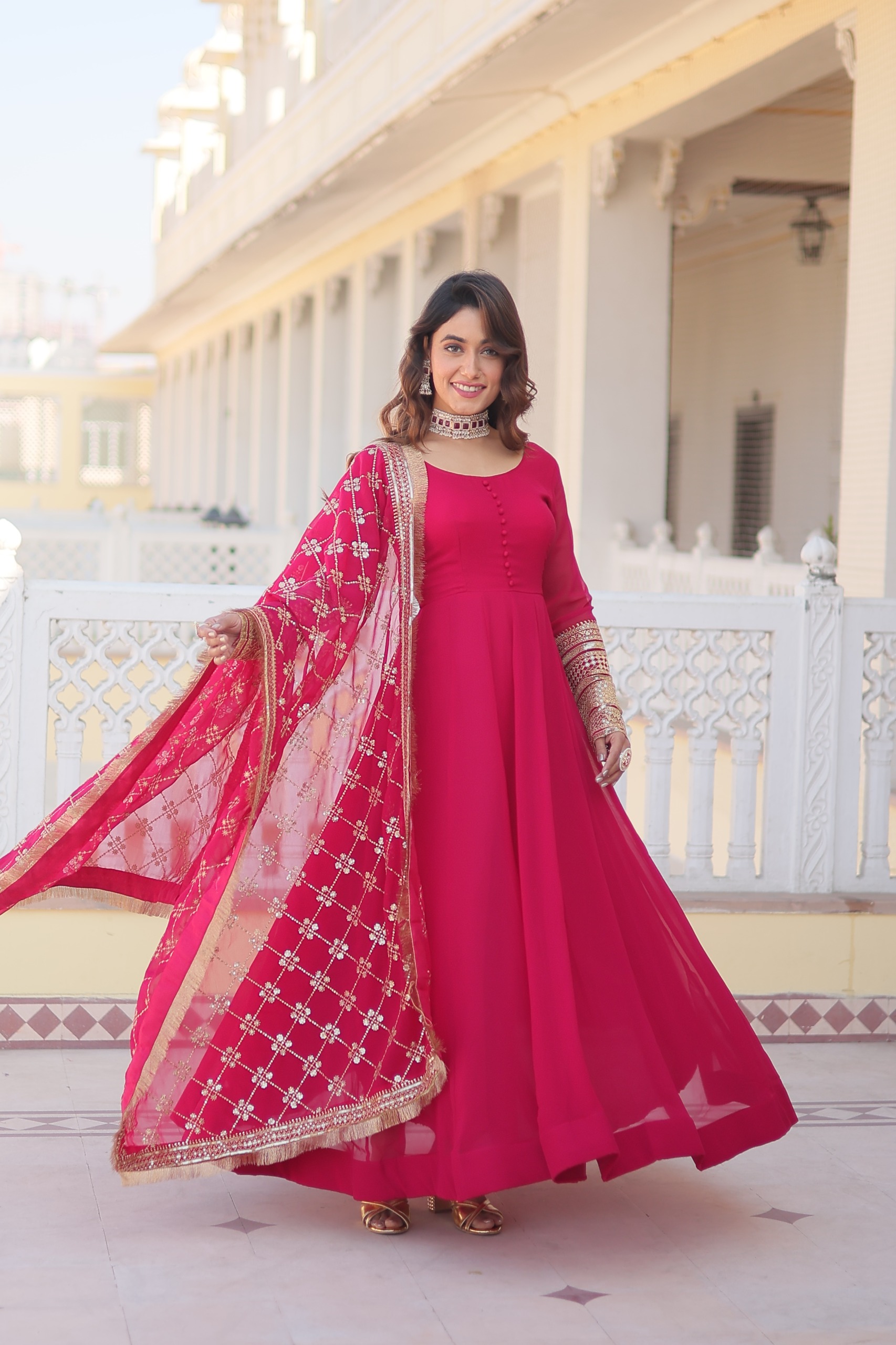 Fully Stitched Anarkali - Georgette