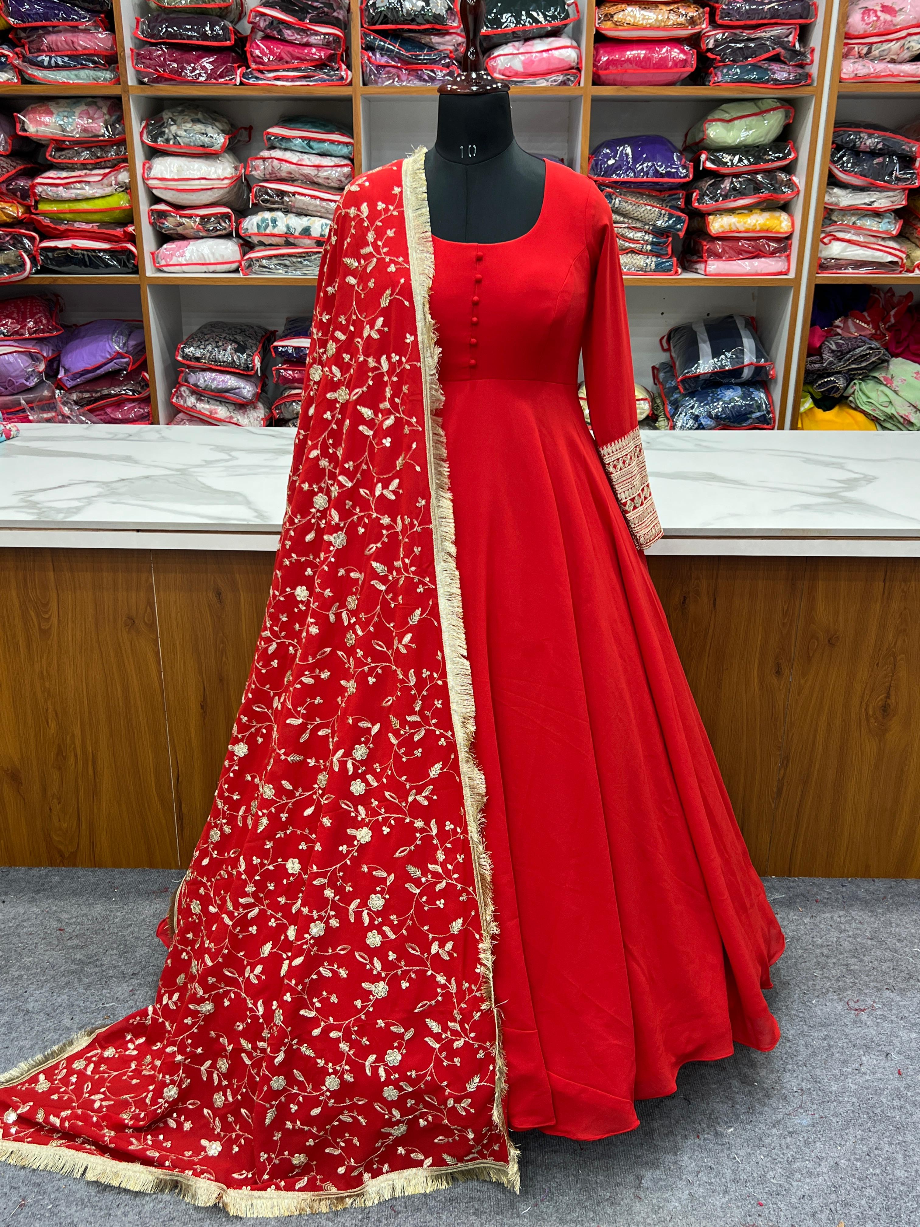 Fully Stitched Anarkali - Georgette