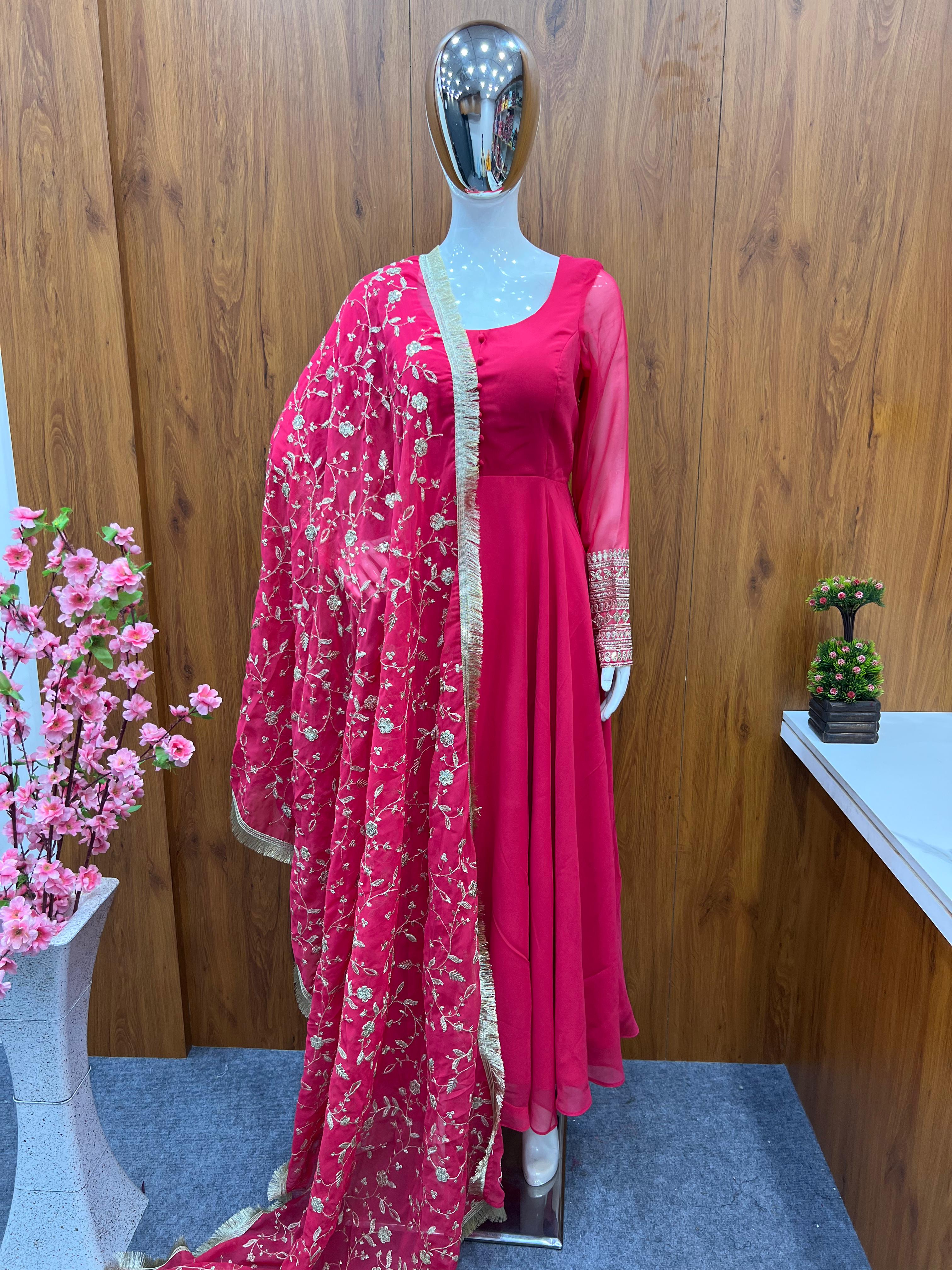 Fully Stitched Anarkali - Georgette
