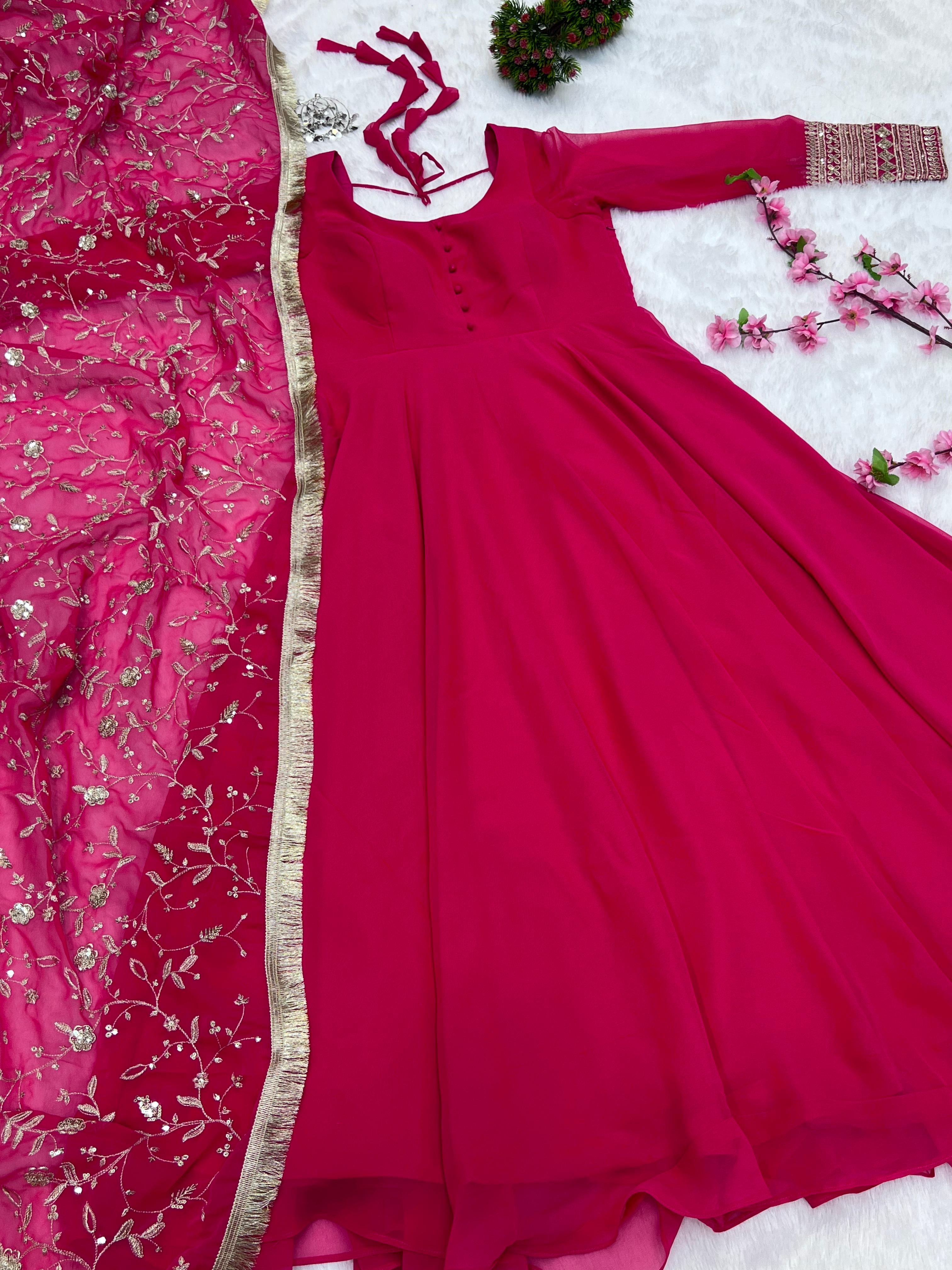 Fully Stitched Anarkali - Georgette