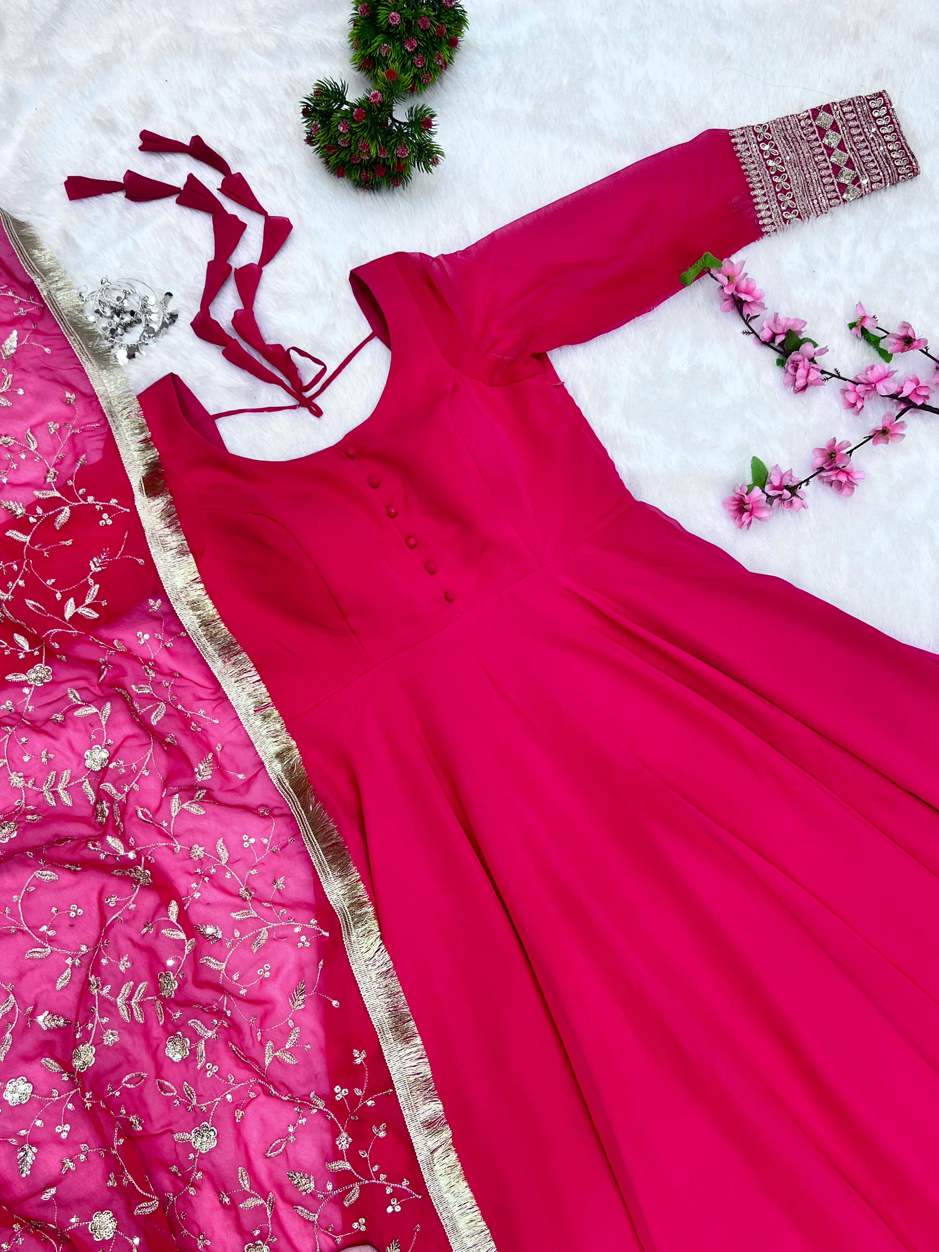Fully Stitched Anarkali - Georgette