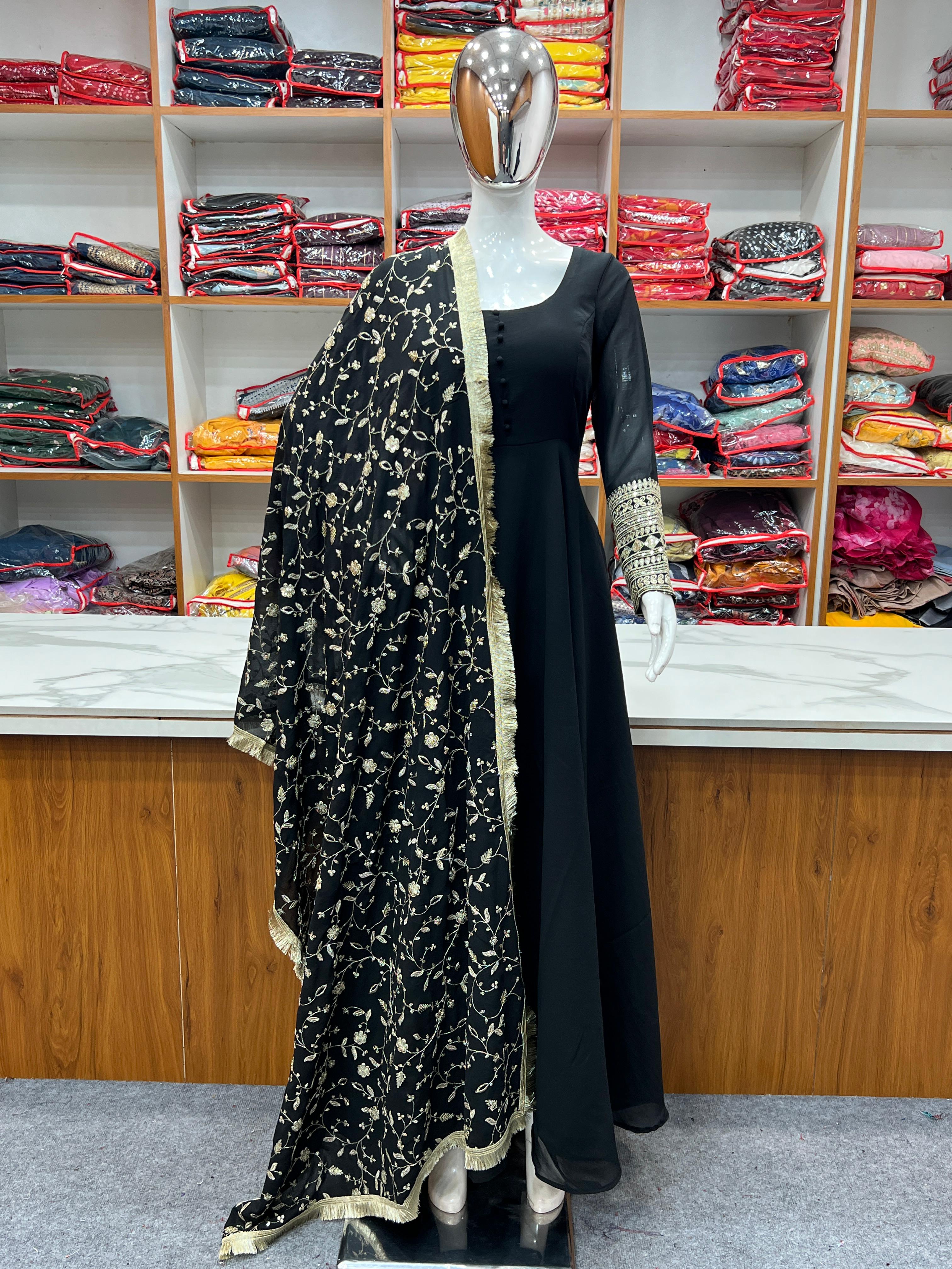 Fully Stitched Anarkali - Georgette