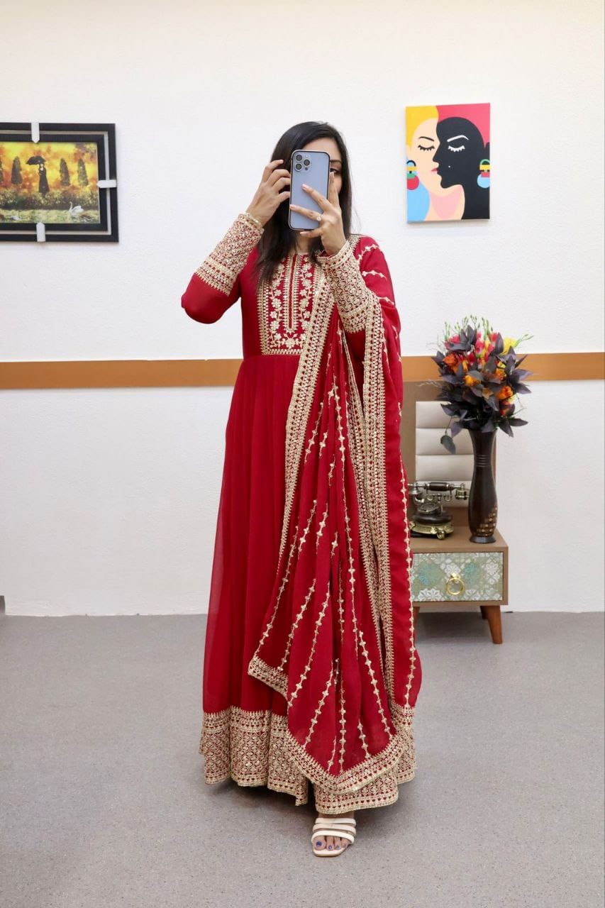 Fully Stitched Anarkali - Georgette