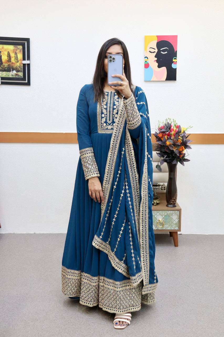 Fully Stitched Anarkali - Georgette