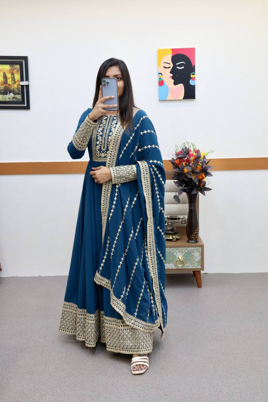 Fully Stitched Anarkali - Georgette
