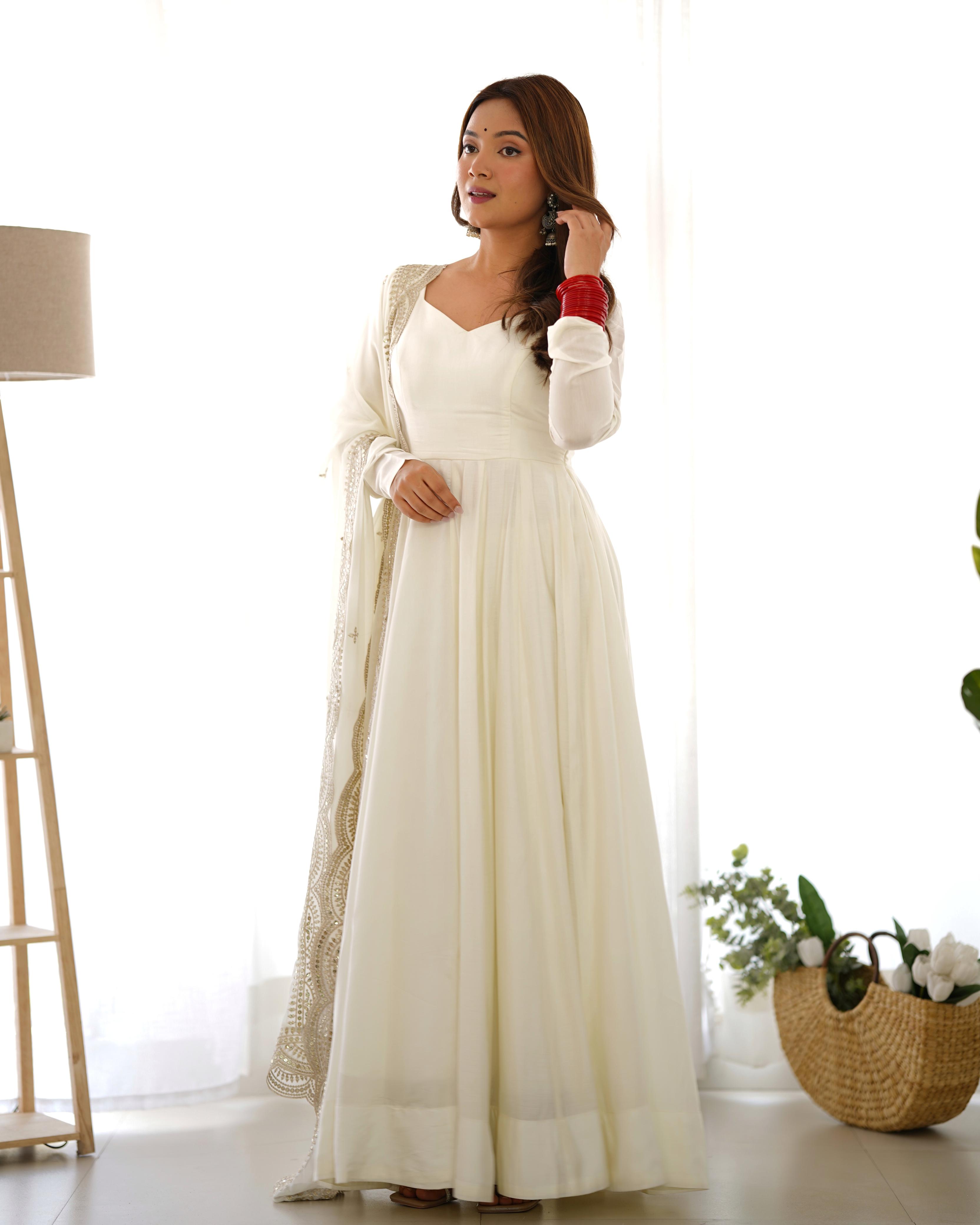 Fully Stitched Anarkali - Chanderi