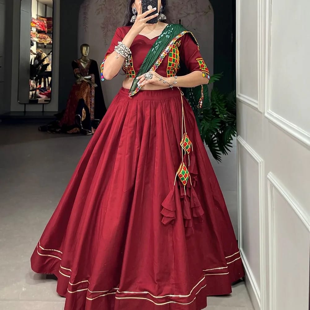 Fully Stitched Lehnga - Cotton