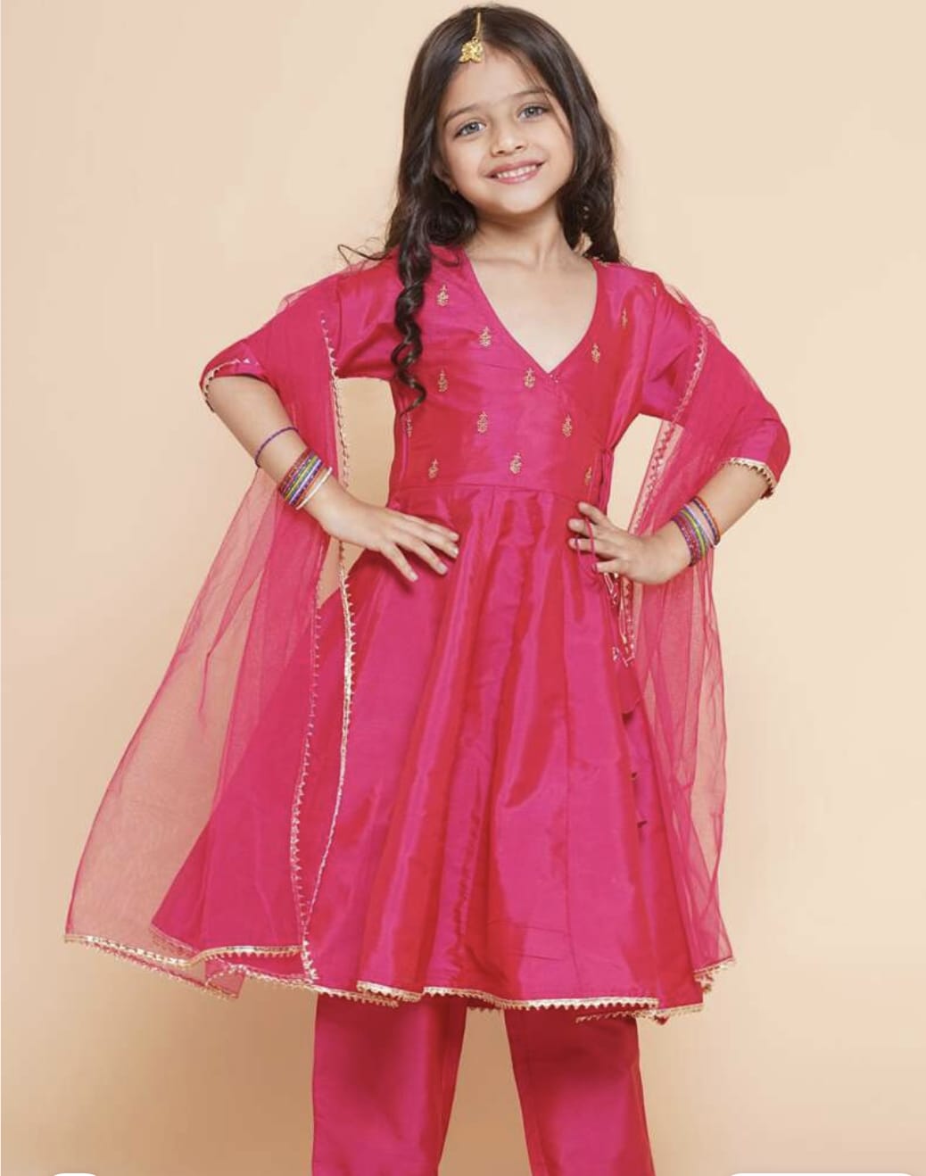 Fully Stitched Anarkali - Poly Silk