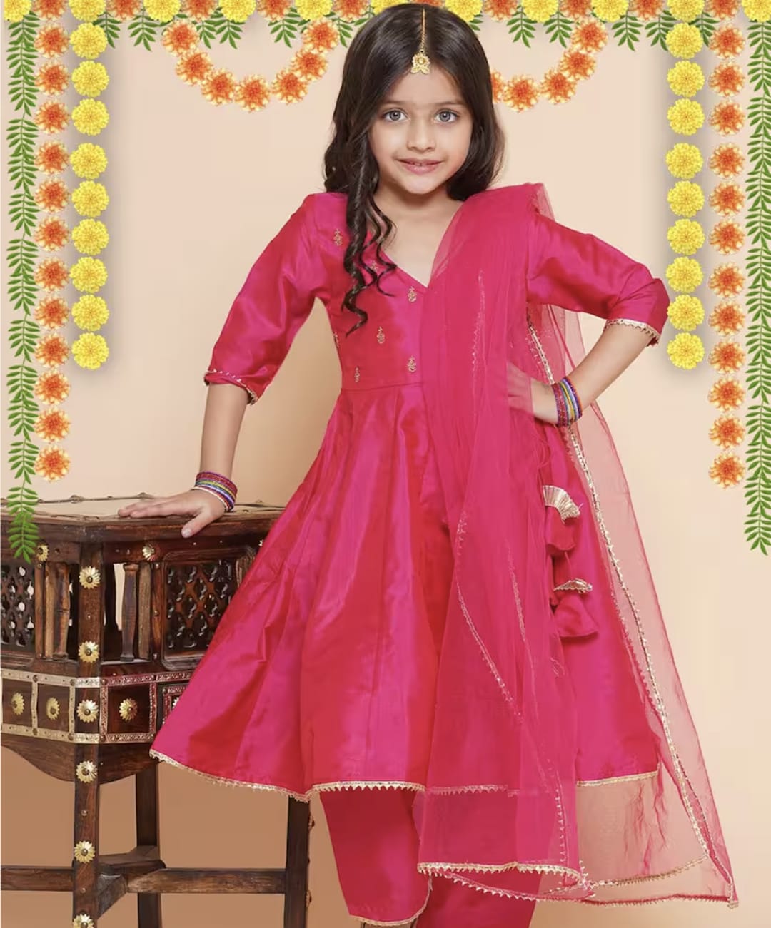 Fully Stitched Anarkali - Poly Silk