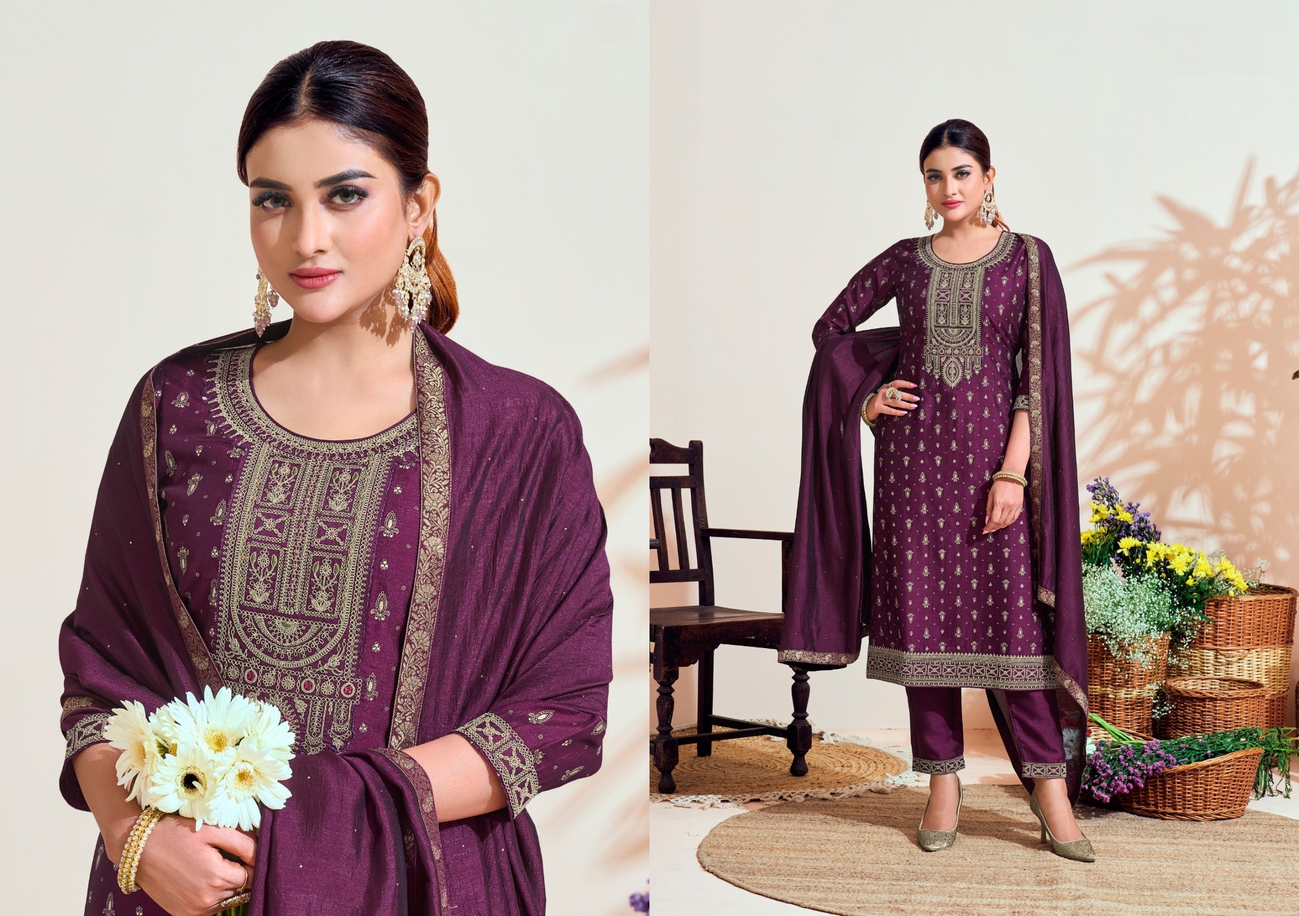 Fully Stitched Suits - Premium Silk