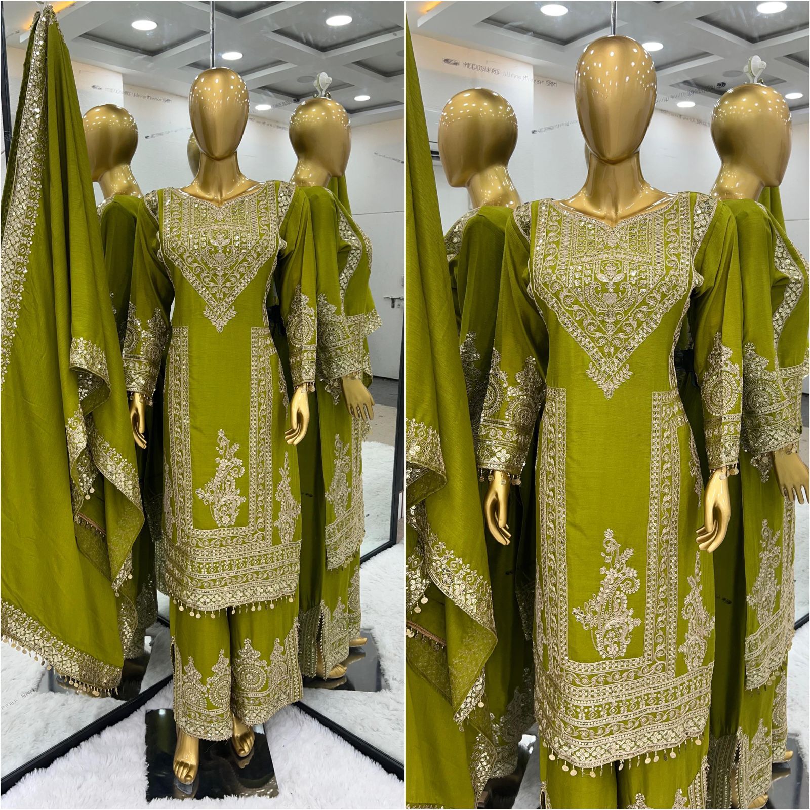 Fully Stitched Suits - Chinon Silk