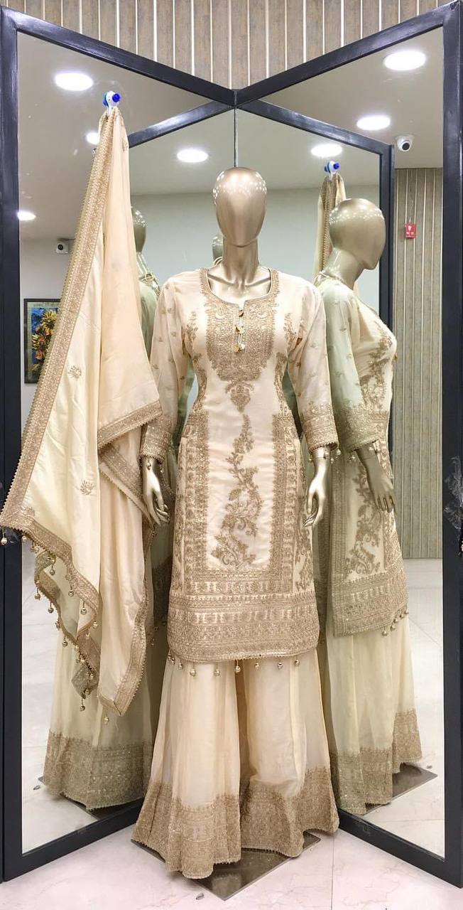 Fully Stitched Suits - Chinon Silk