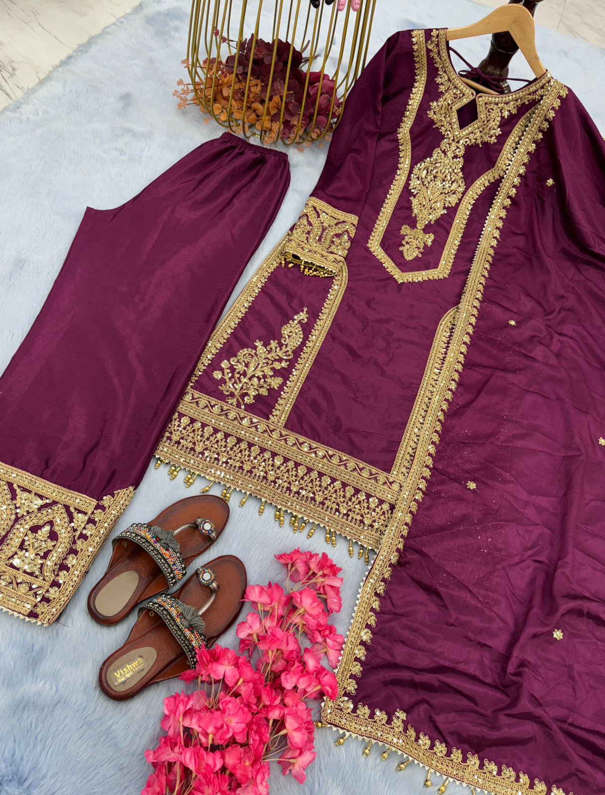 Fully Stitched Suits - Chinon Silk