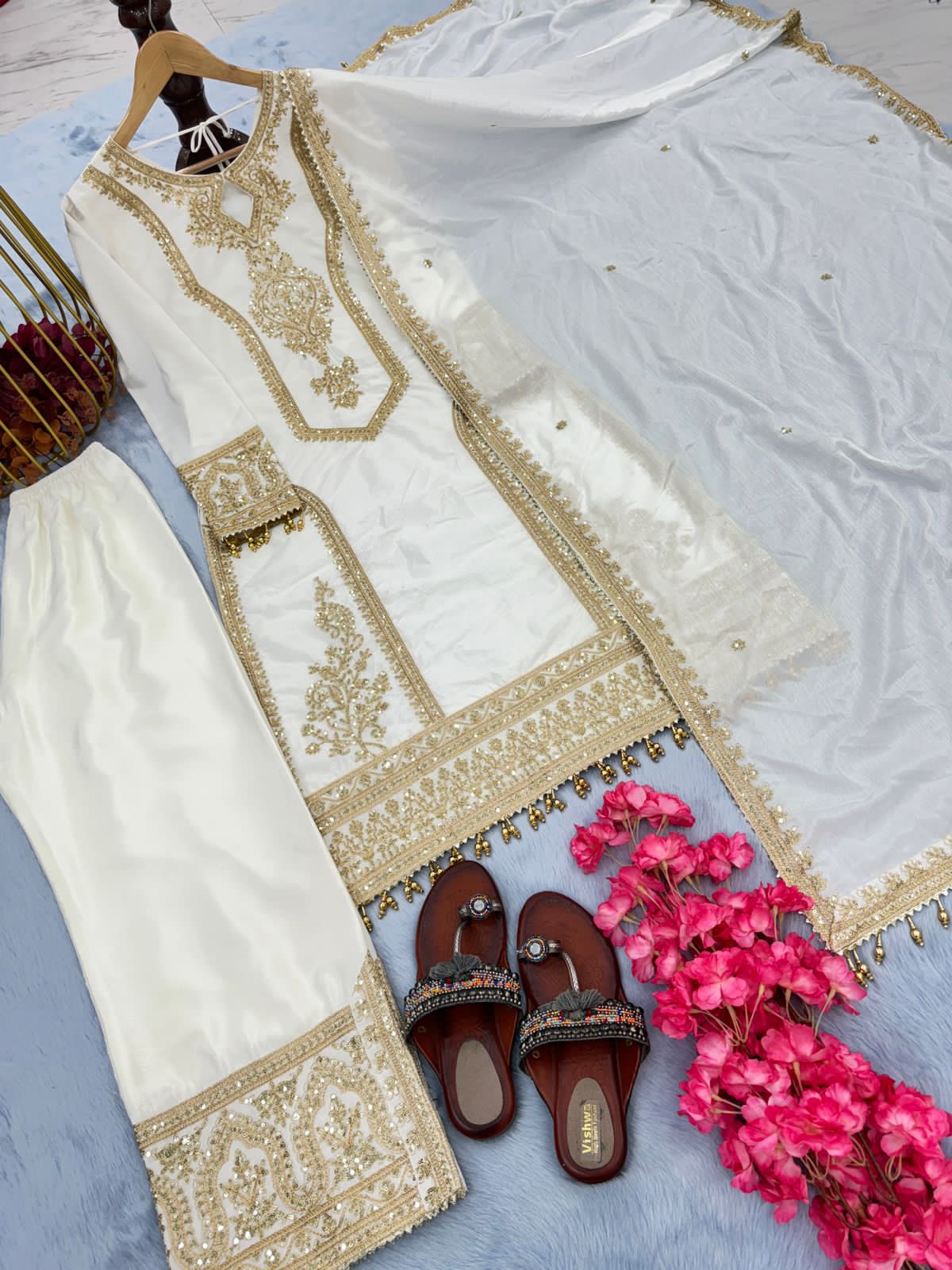 Fully Stitched Suits - Chinon Silk