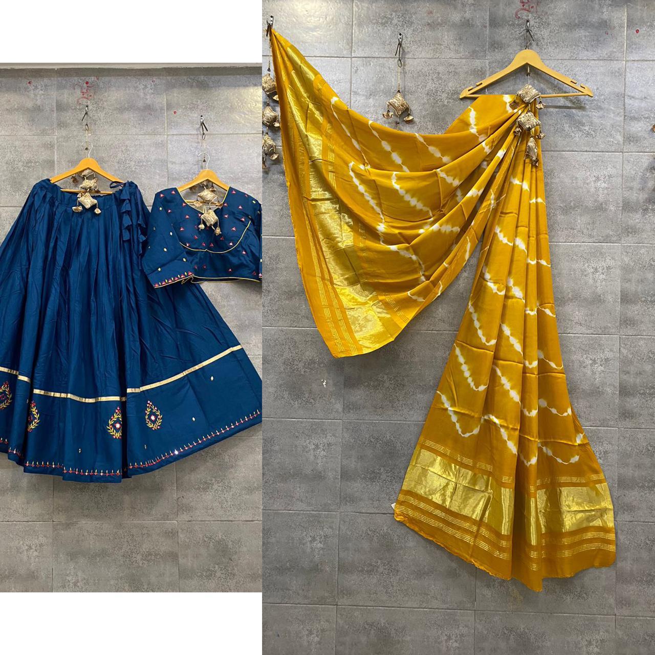 Fully Stitched Lehnga - Ghazi Silk