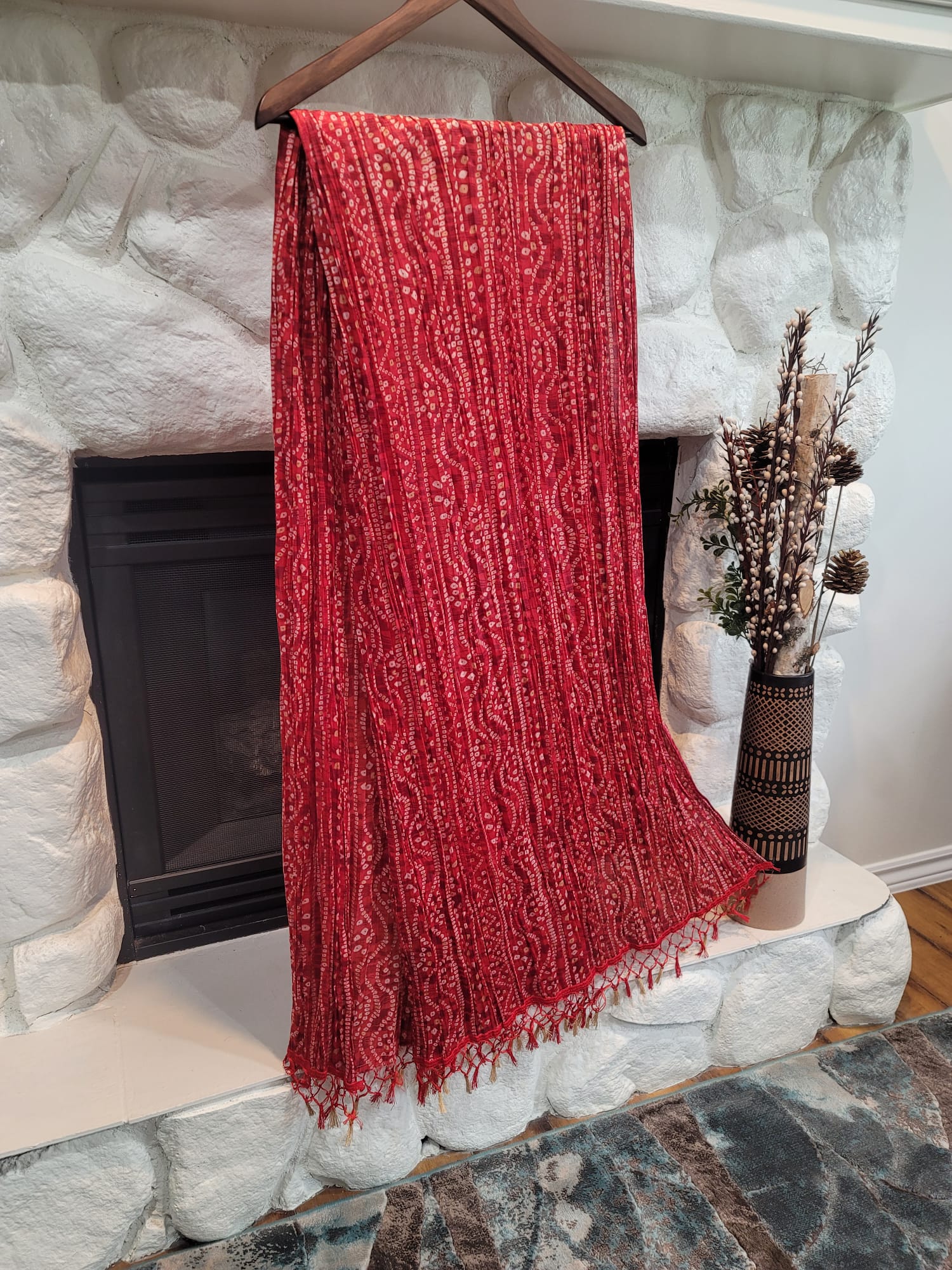 Traditional Bandini Dupatta - Chinon