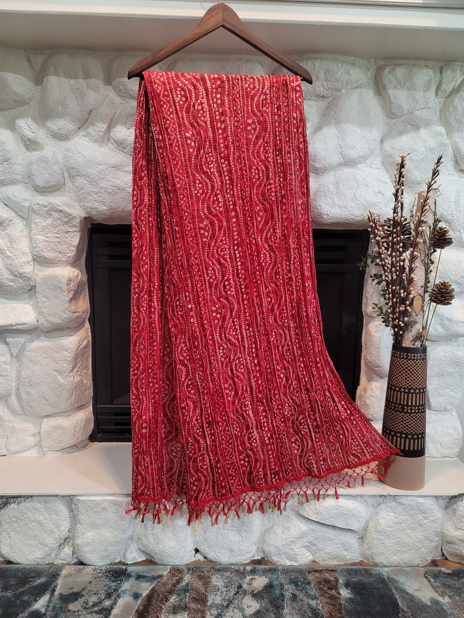 Traditional Bandini Dupatta - Chinon